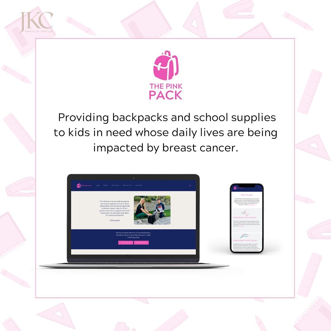 Latest Launch @_thepinkpack is here!! These amazing students are on a mission to help children in need whose lives are impacted by breast cancer by proving backpacks and school supplies for the upcoming school year. Check out their new website and do
