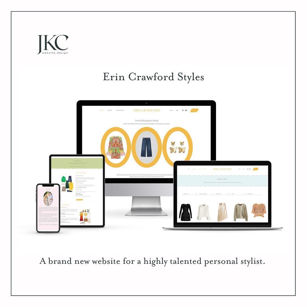 ErinCrawfordStyles.com is here! @erincrawfordstyles is a person stylist who is not only chic, but organized and kind. Her clients love her, and I can see why. It was wonderful to work with Erin on this website. 

More about this project at the link i