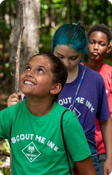 Cub Scouts hiking