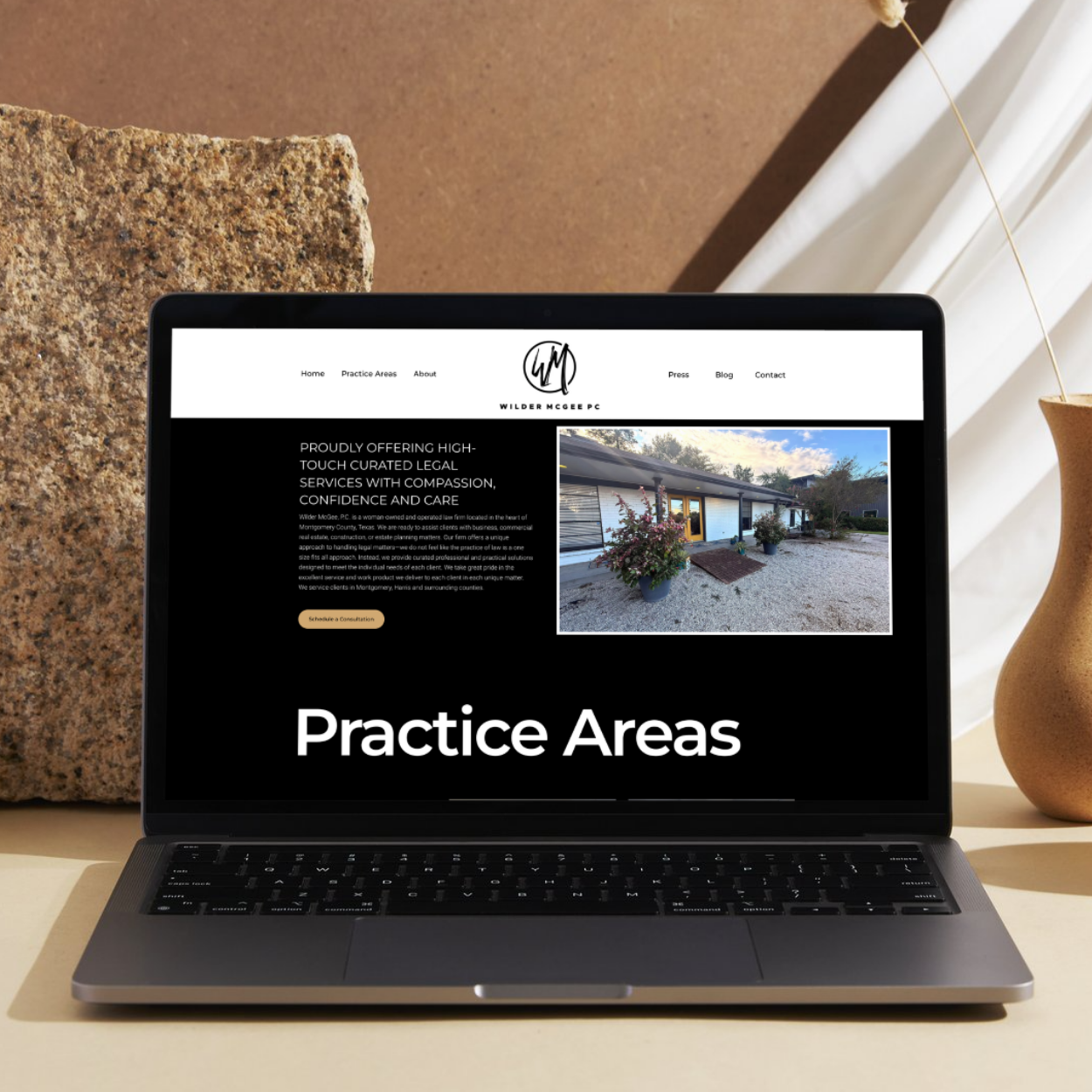 Wilder McGee law office website by Radian Digital Design
