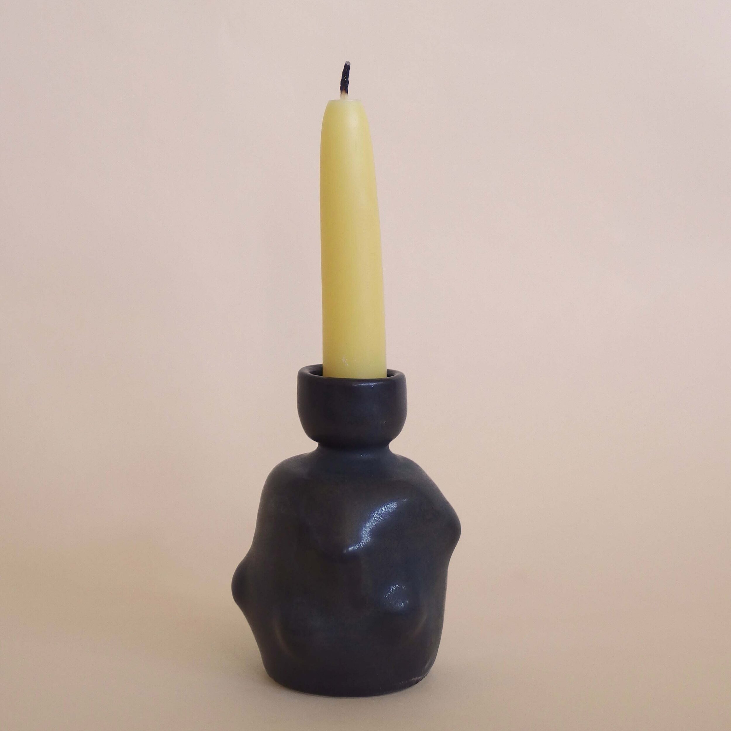 Black Lumpy Candlestick
