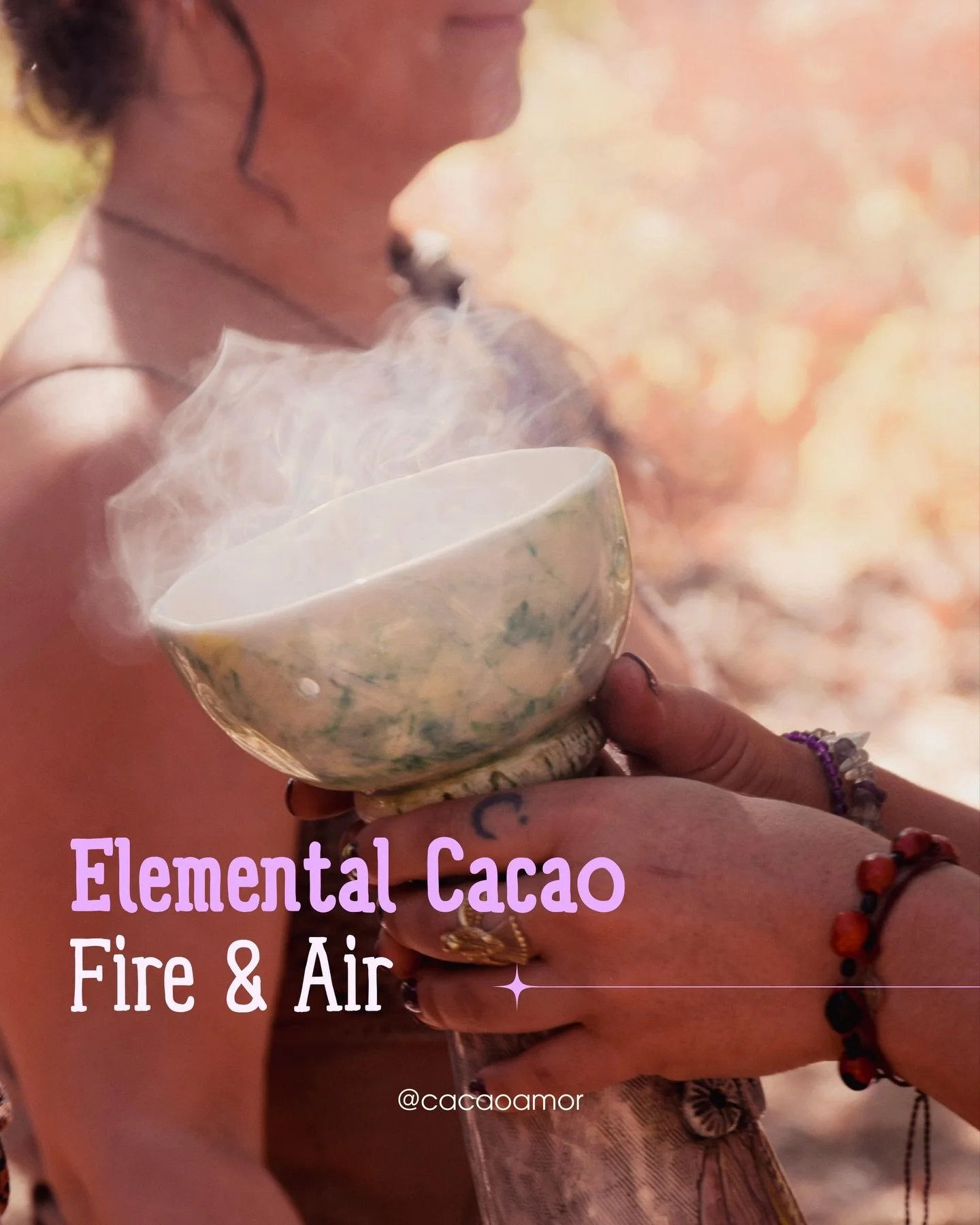 In the Andean cosmo vision and way of life, 

the elements are primordial forces, 
our creators, living relatives, 
from which all life in our planet is created

Fire and Air shape the spirit of Cacao
and the spirit within us.

Fire warms, transforms