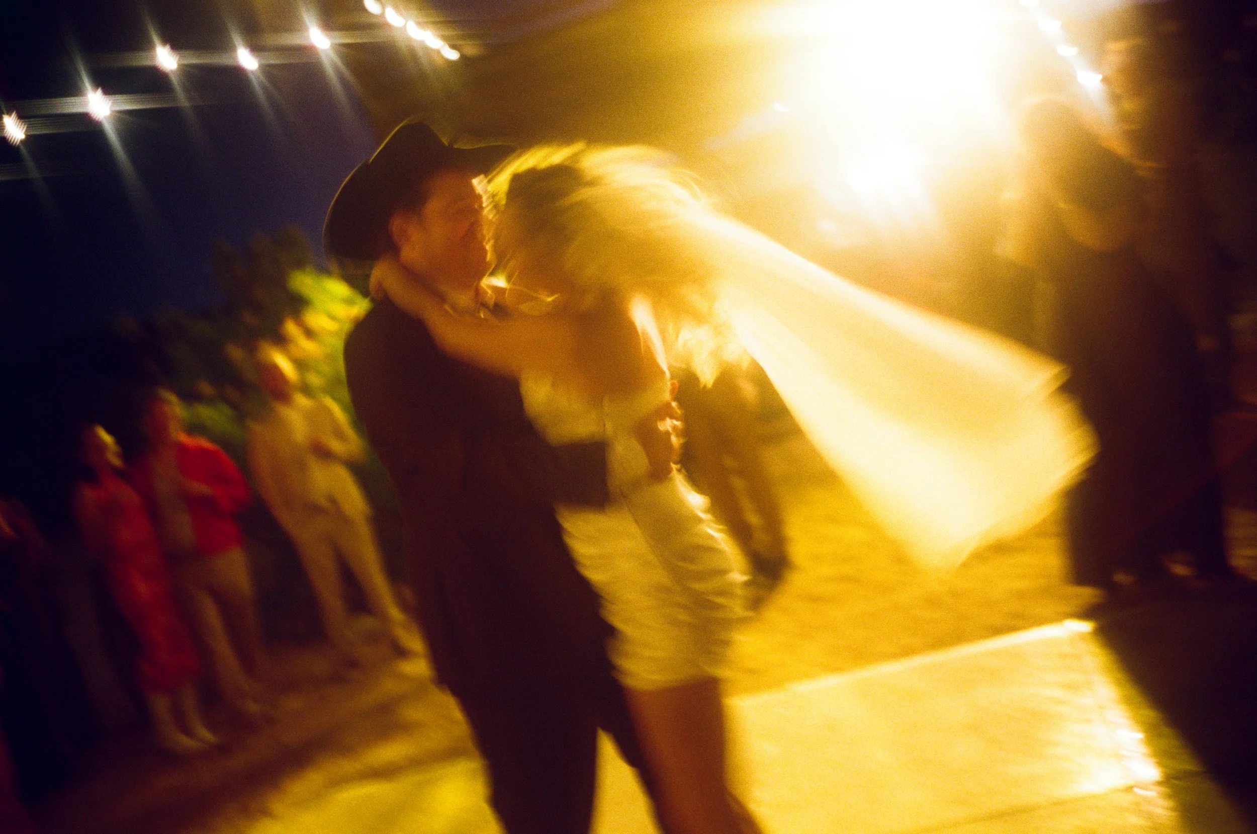 Joshua Tree, California Wedding in Pioneertown, Bridge and Groom Dancing on Film