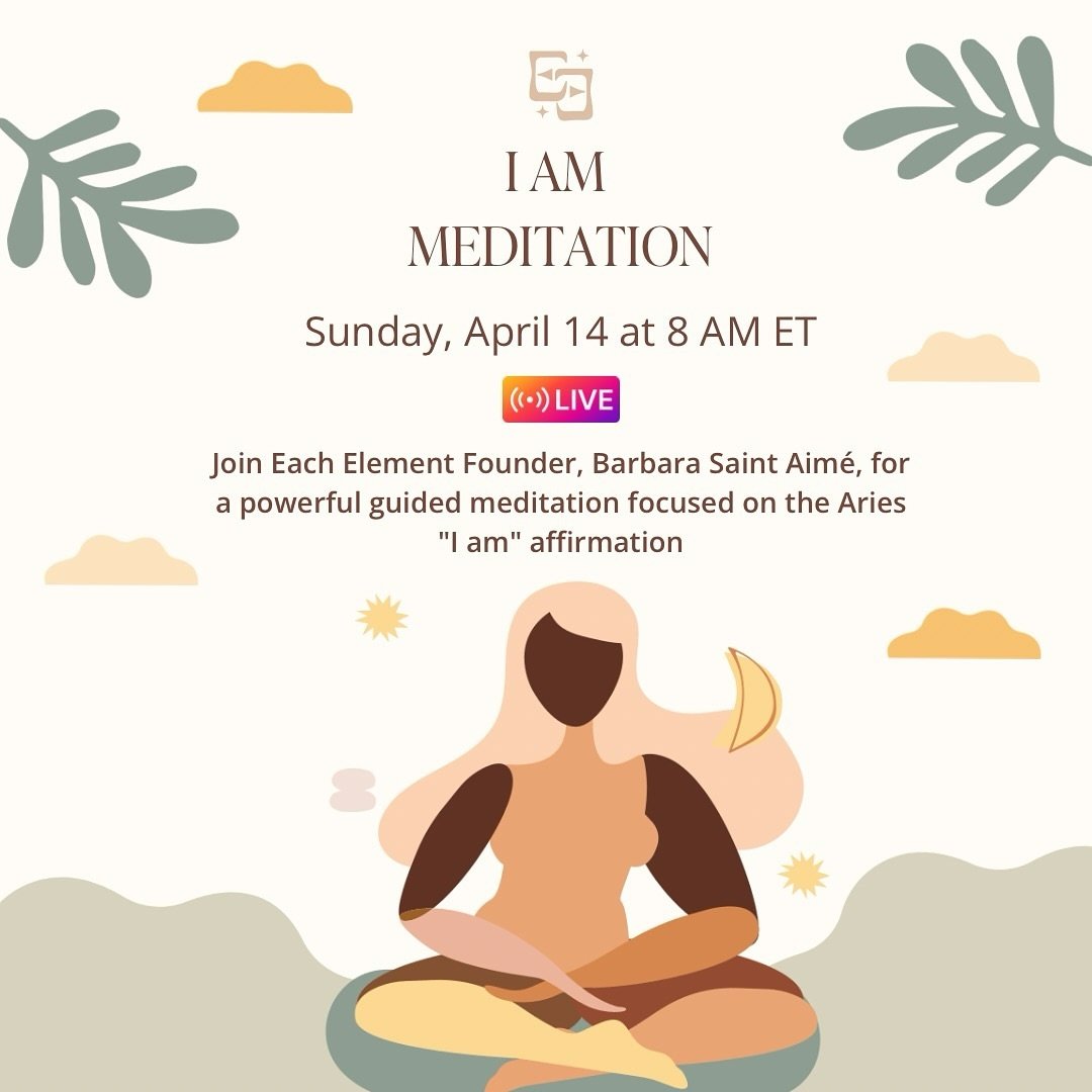 🧘You&rsquo;re invited! Join our transformative meditation session this Sunday, April 14 at 8 AM ET. 

We&rsquo;ll be delving into the Aries &ldquo;I am&rdquo; affirmation to embrace our individuality, and align our intentions for personal growth. 

