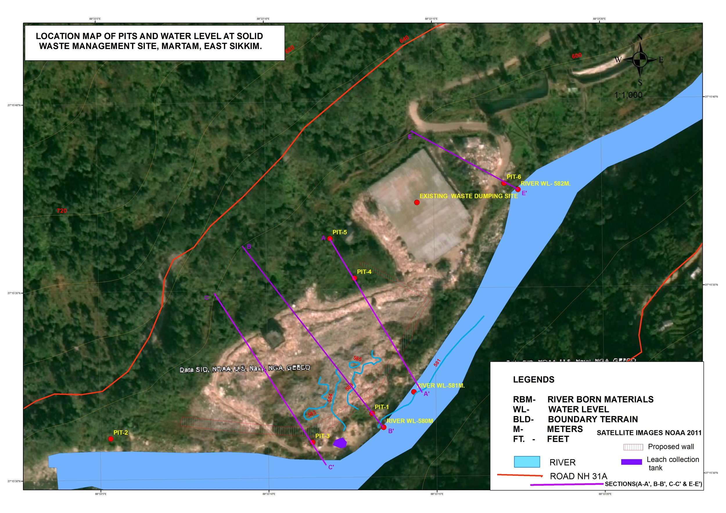 Layout Plan of Landfill Wall