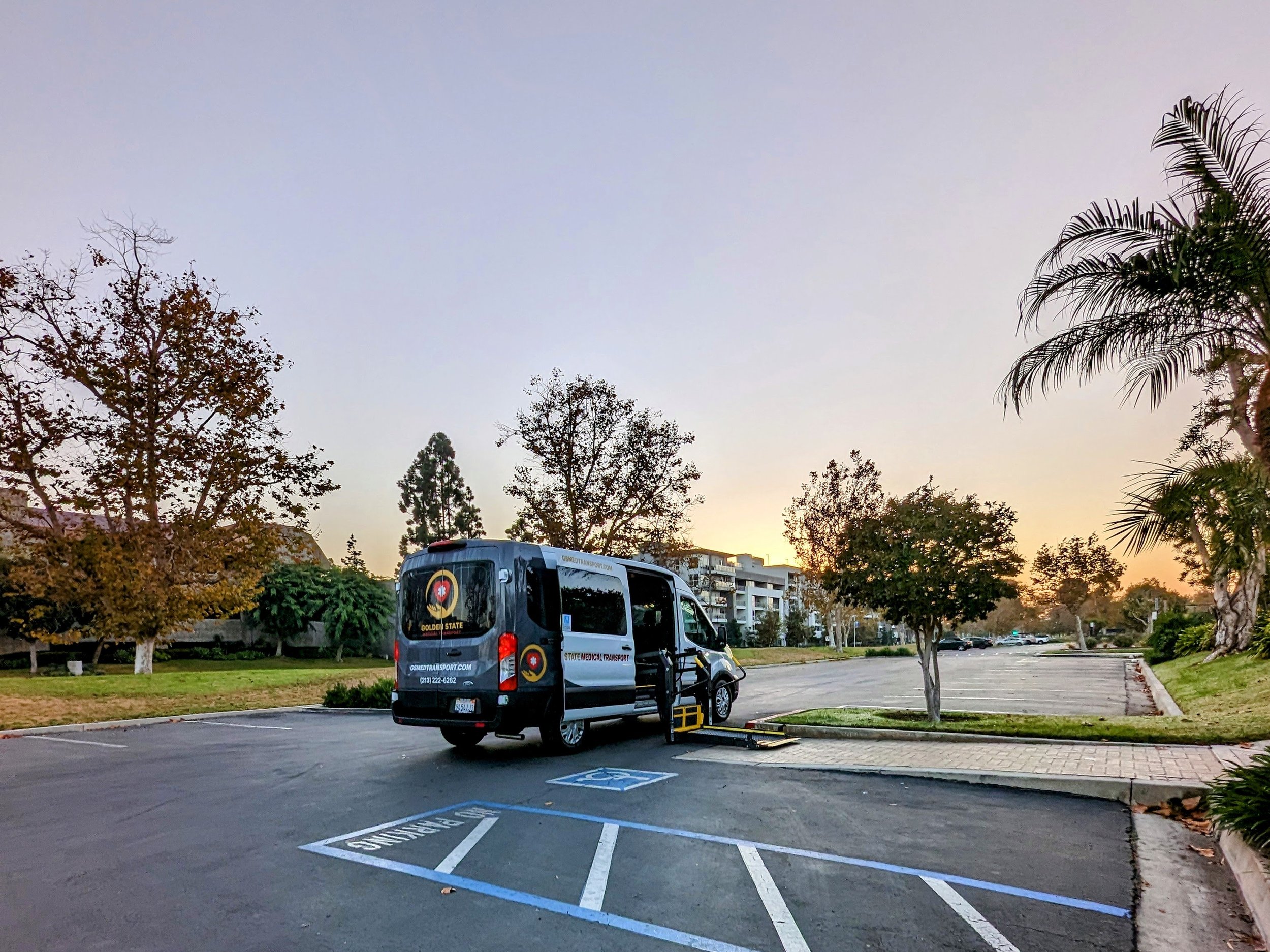 Wheelchair transport with Golden State Medical Transport