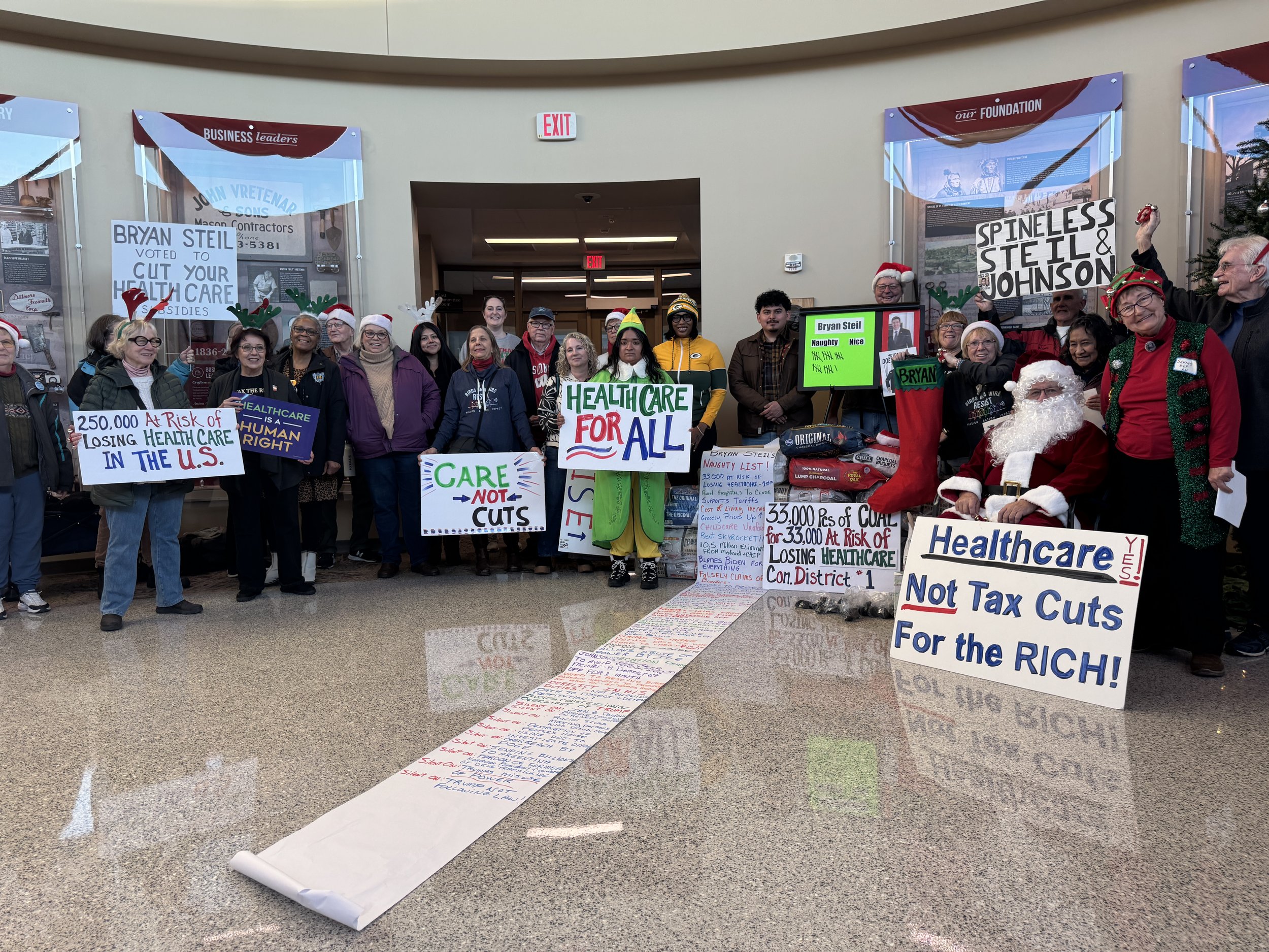 We gave Rep Steil coal after earning a spot on the Naught List this year!