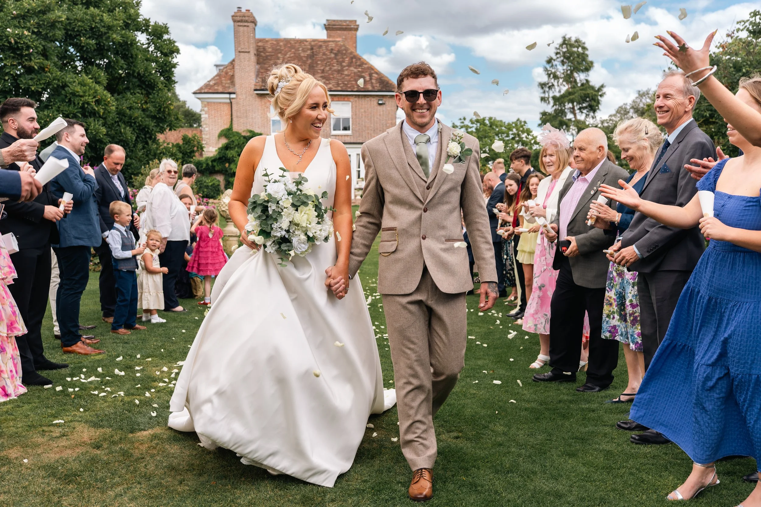 Confetti of love at the beautiful Parlour Manor in Bournemouth. 