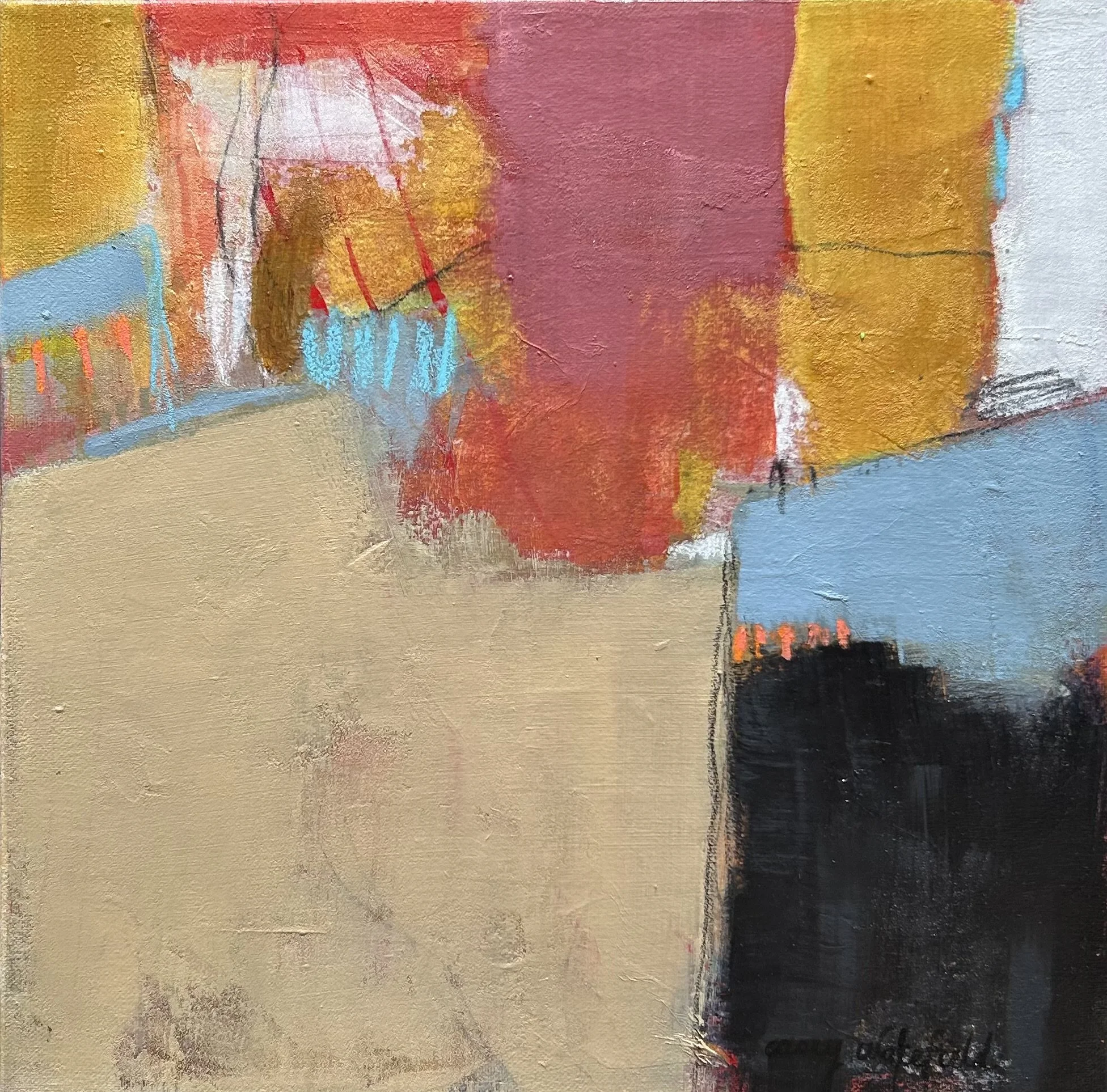 SENTIMENTS UNVEILED | Oil and Mixed Media on Canvas - 12"x12"