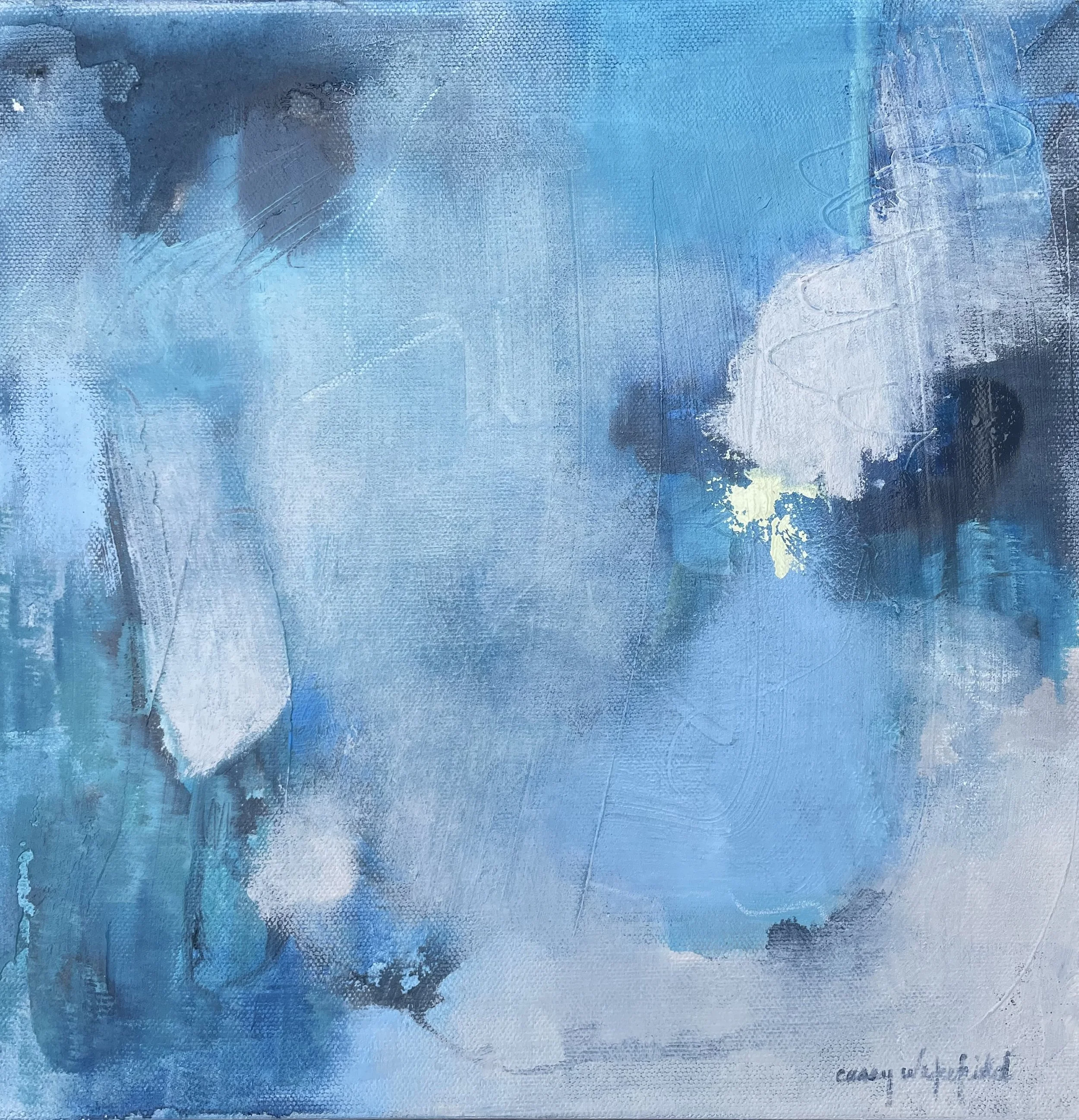 TANGLED IN BLUE | 12"x12" | Oil with Mixed Media on Canvas (Sold)