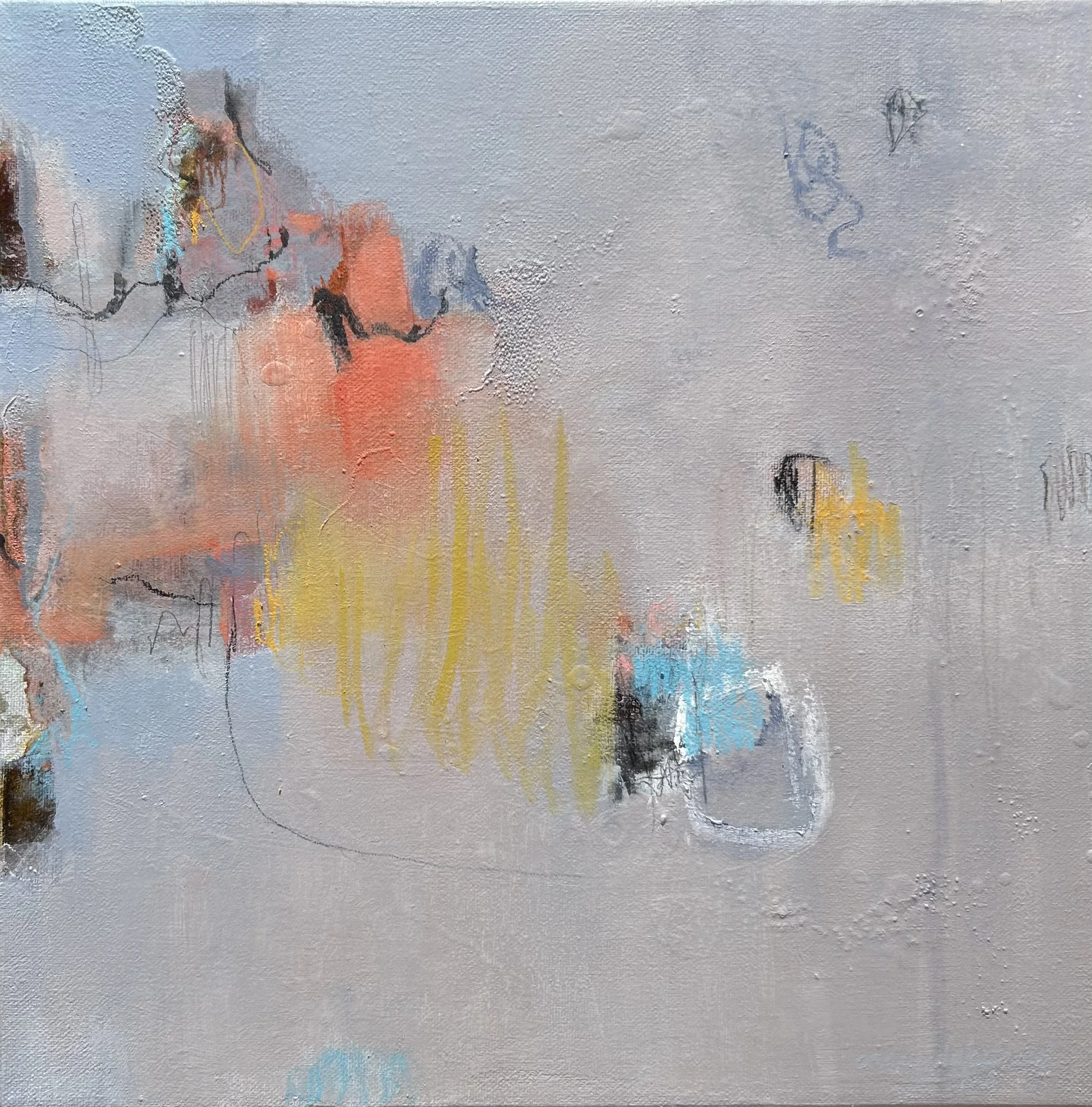 SILENT SENTIMENTS | 12"x12" | Oil with Mixed Media on Canvas