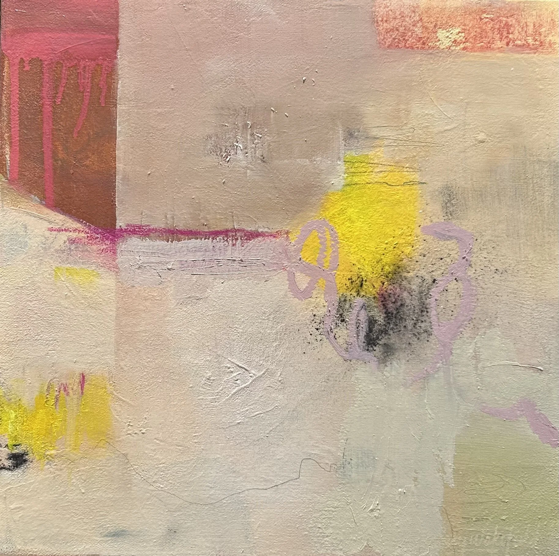 LUMINOUS SENTIMENTS | 12"x12" | Oil with Mixed Media on Canvas