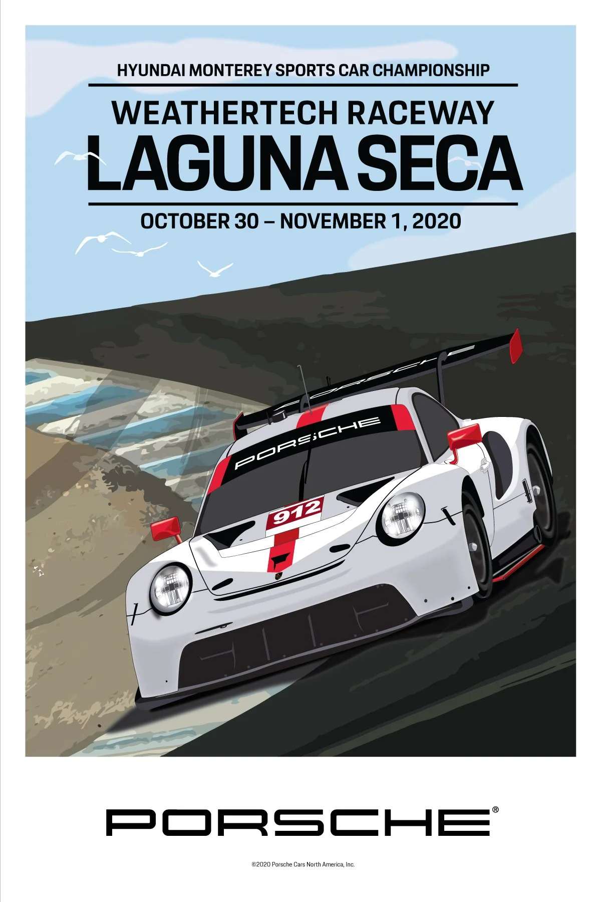 Porsche Laguna Seca Poster