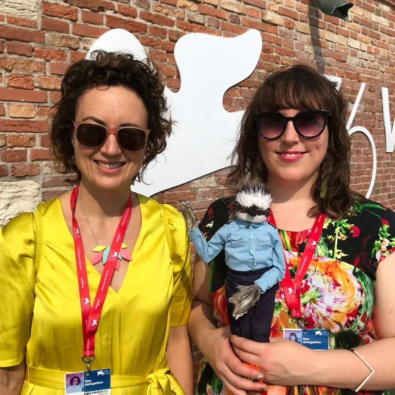 Isobel Knowles and Van Sowerwine at the Venice Film Festival in 2019