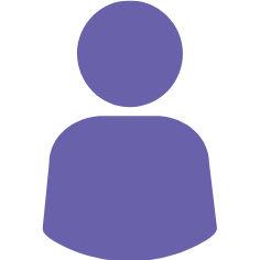 Purple user icon representing a person silhouette.