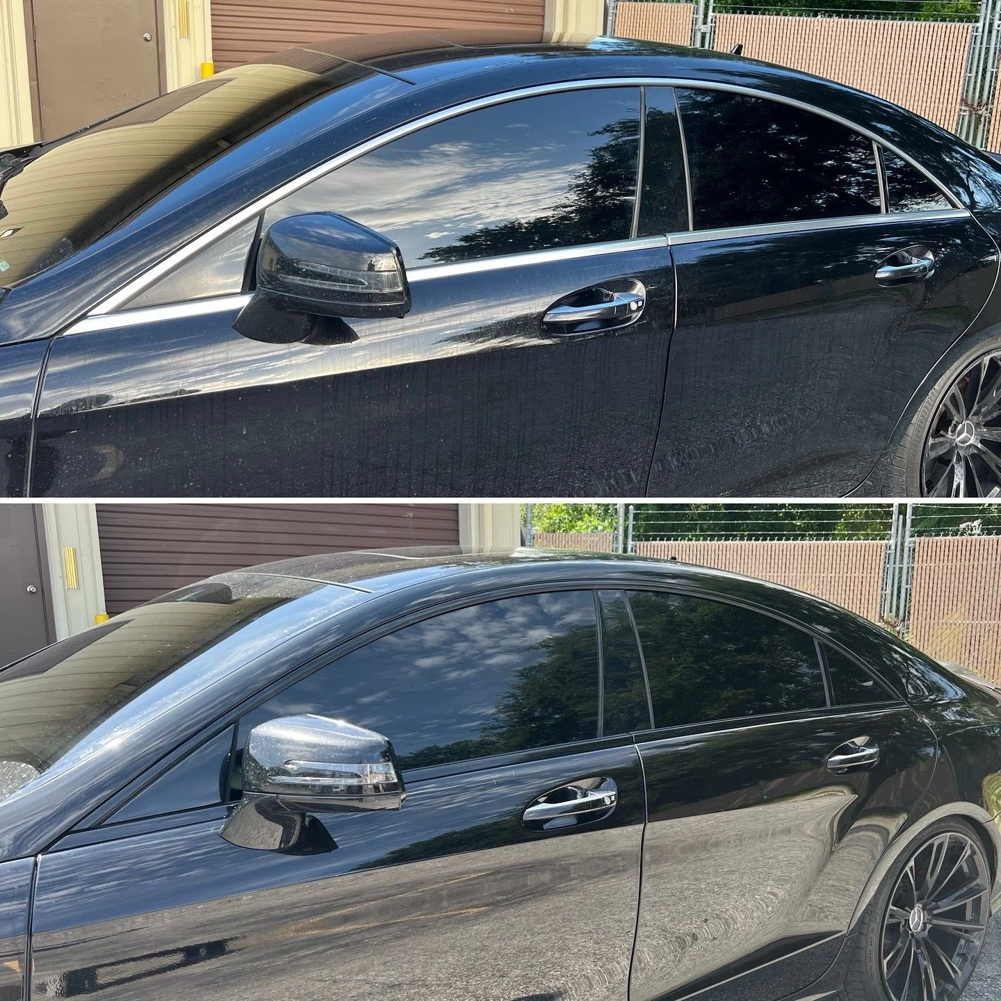 Mercedes Benz CLS550 chrome delete