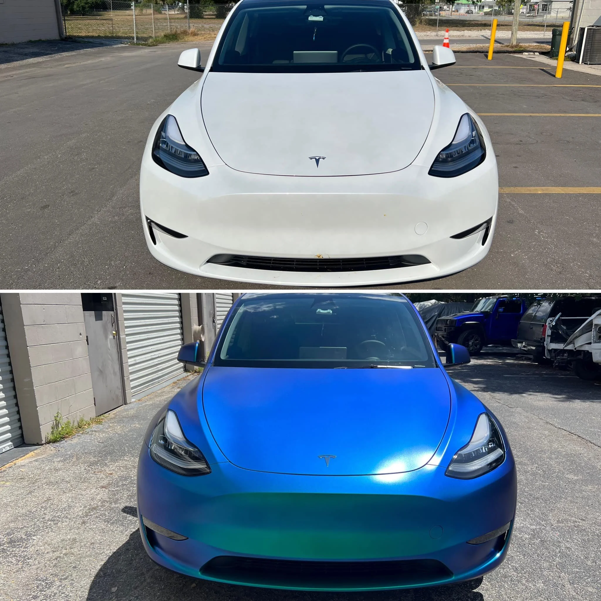 Tesla liquid spray wrap