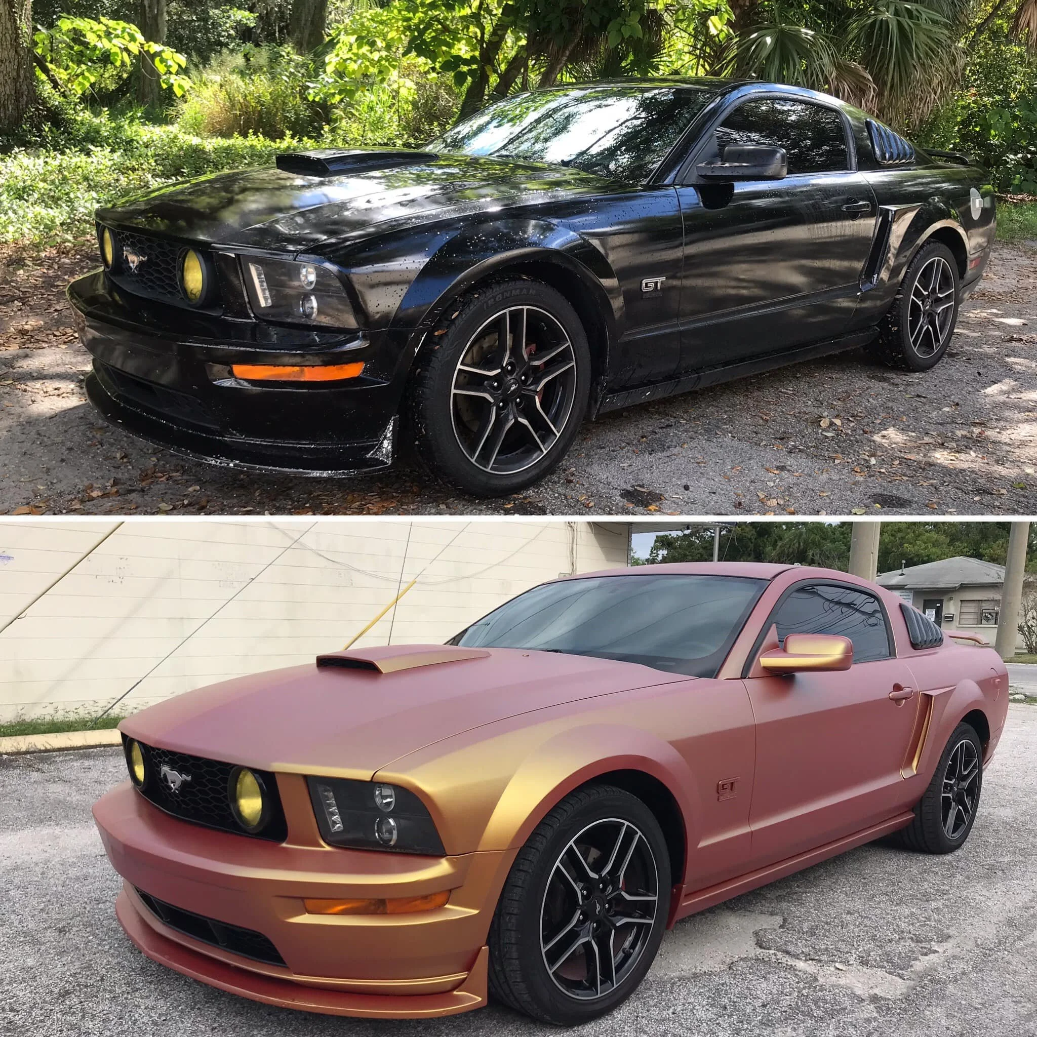 Ford Mustang liquid spray wrap