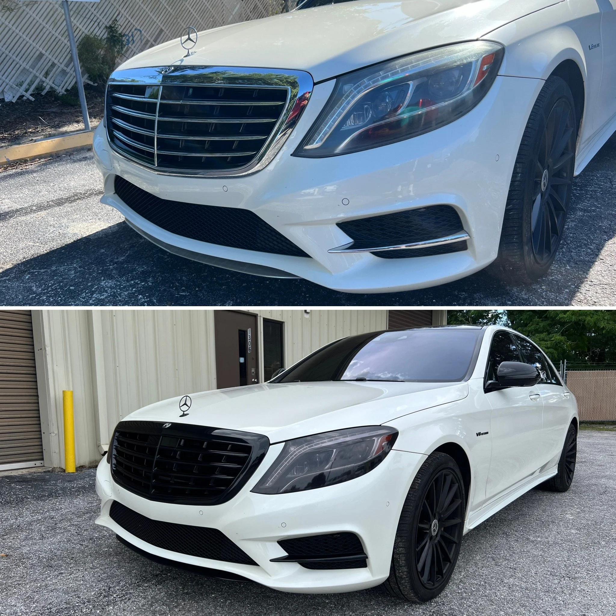 Mercedes Benz chrome delete