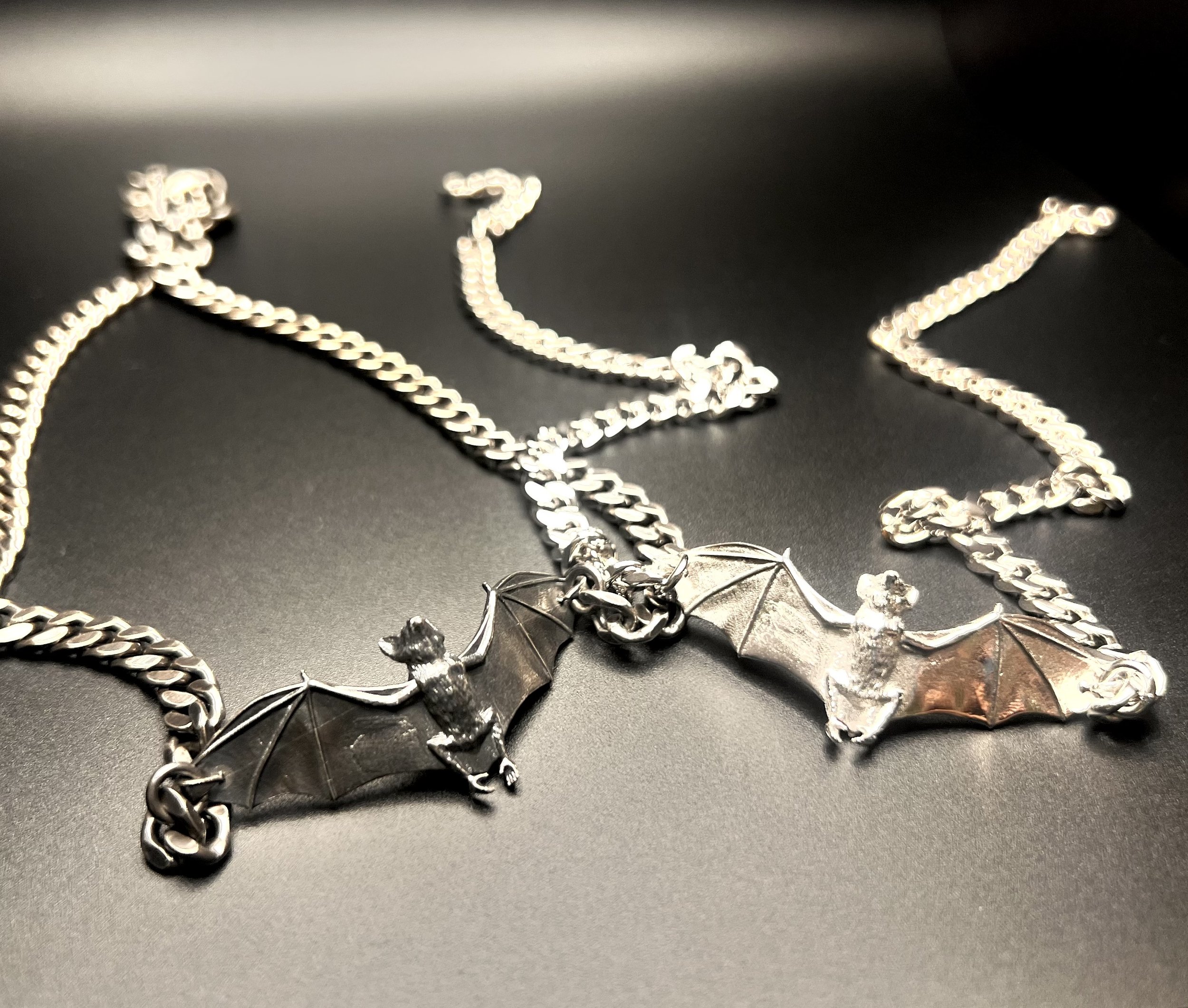 Dark and Lightwing Bat Pendants