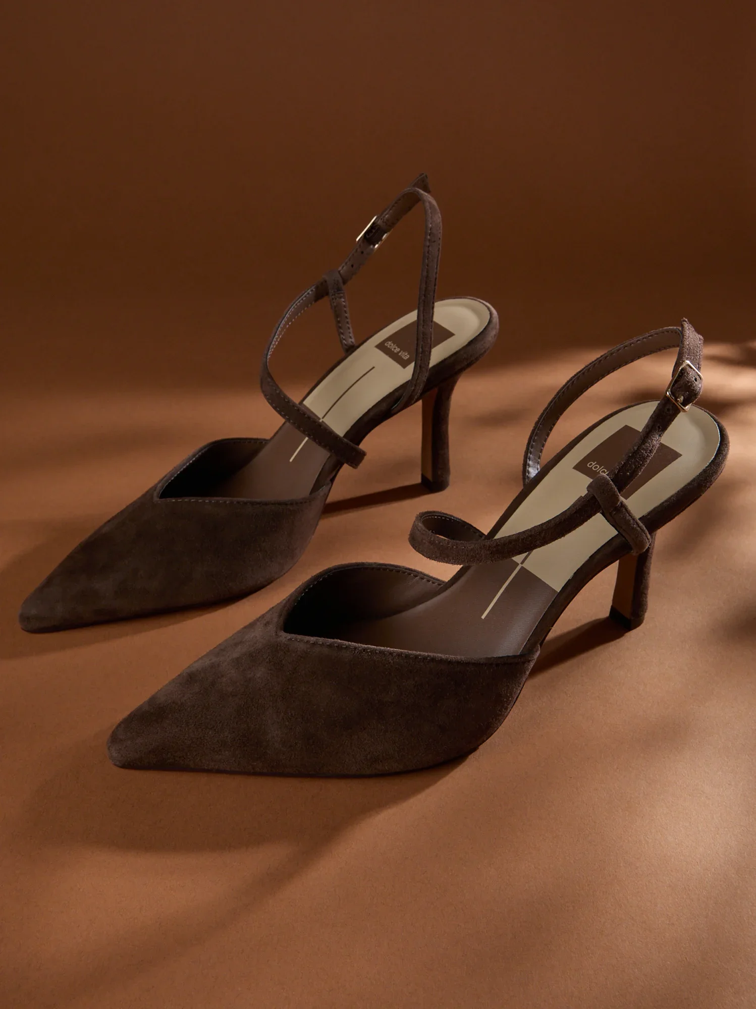 Dolce Vita Kamra Pointy Toe Slingback Pump - Dark Brown Suede 
(this picture is most color accurate - Nordstrom pic is NOT an accurate depiction of the color)