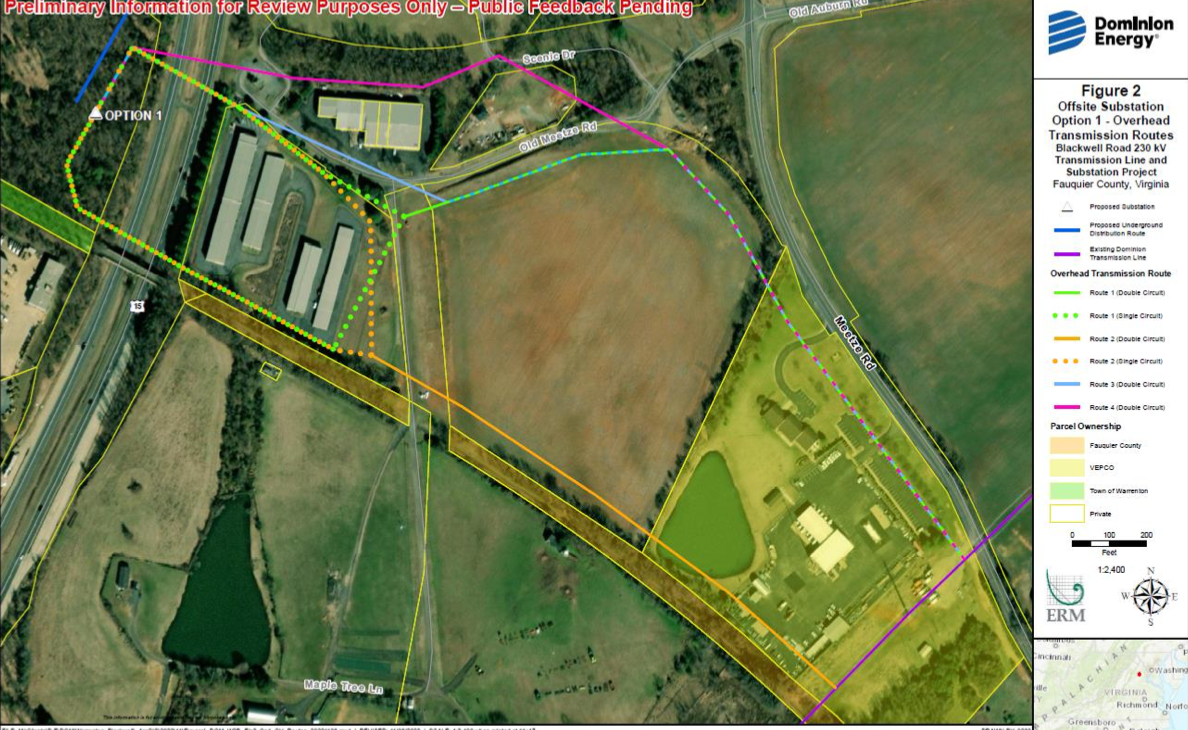 View New Proposed Dominion Power Tower Routes for Amazon Data Center