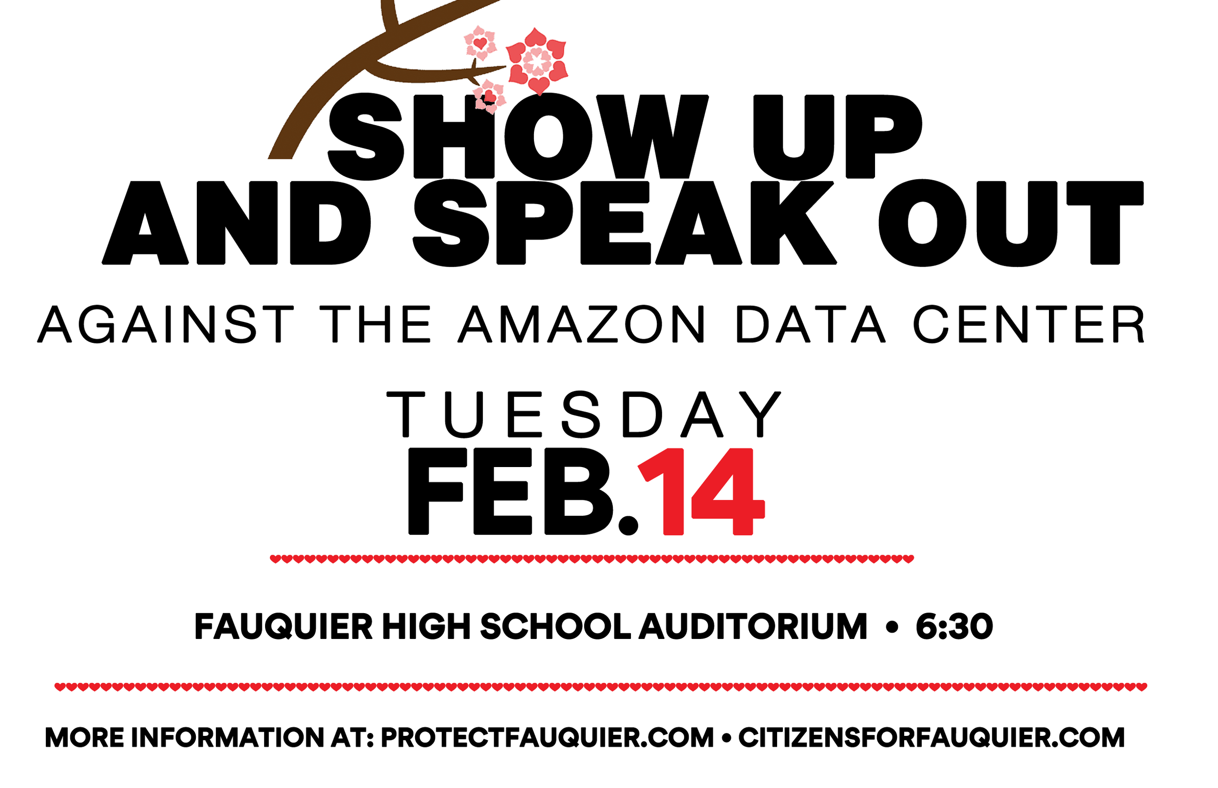 Pledge to Attend the Amazon Data Center Hearing on February 14