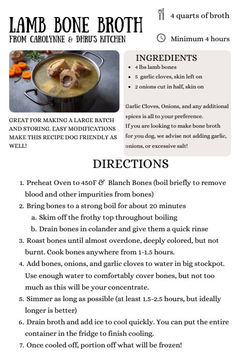 Lamb Bone Broth Recipe