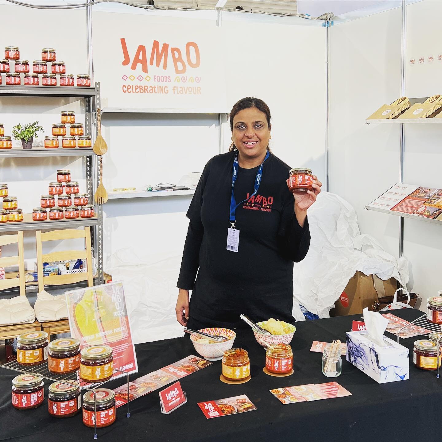 Great to catch up with Faiza from @jambo.foods at the Melbourne Show today #celebratingflavour #designedbyblade