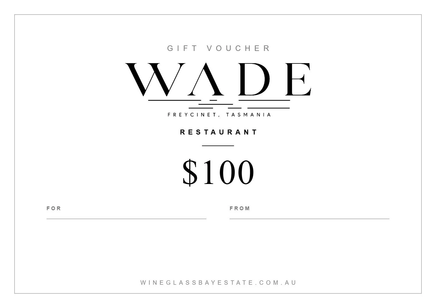 WADE Gift Voucher – $100