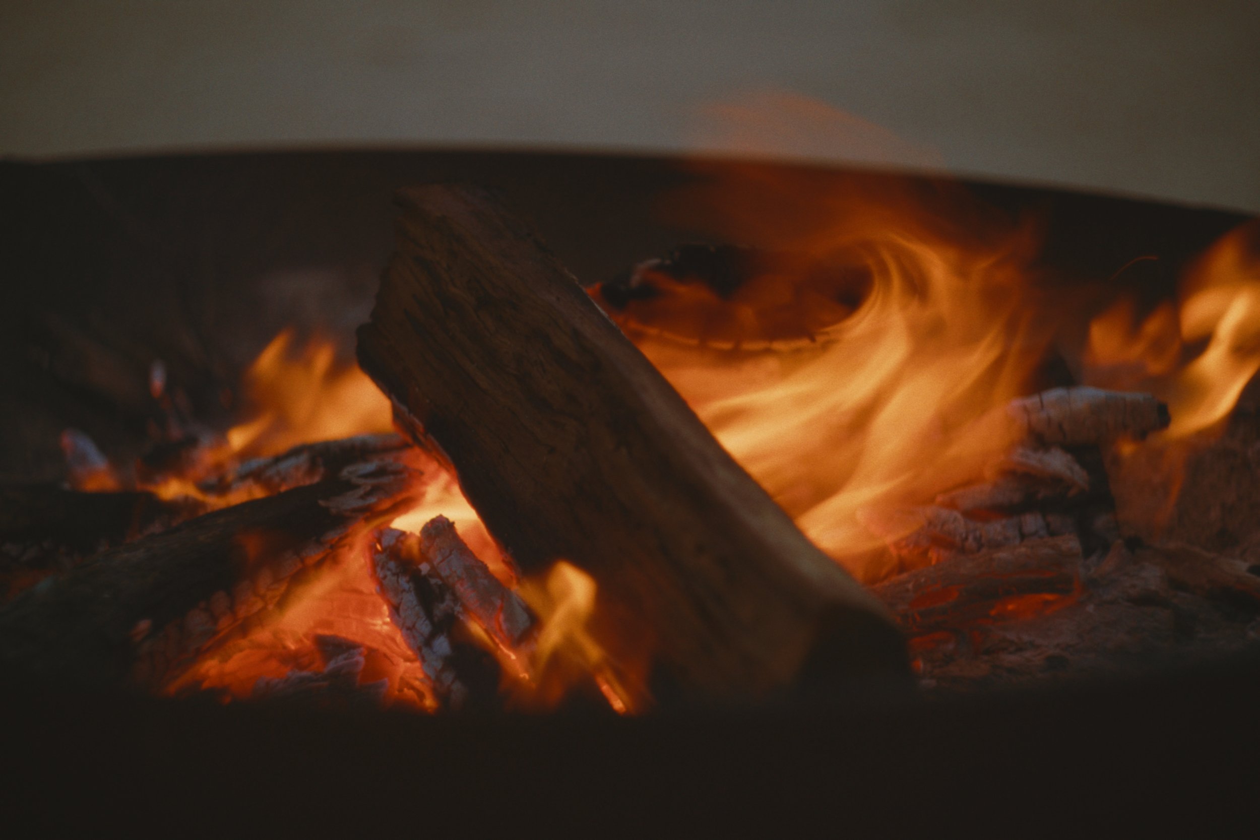 Fire pit at the Wineglass Bay Estate cellar door near Freycinet