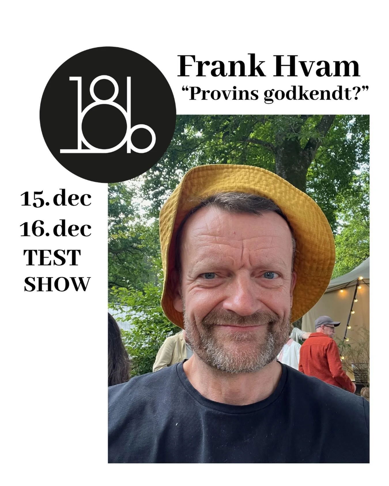 Provinsgodkendt
Jokesene fungerer i K&oslash;benhavn. Men er de gode nok til provinsen?

Frank: &ldquo;Jeg har optr&aring;dt meget p&aring; comedy-scenerne i K&oslash;benhavn og Aarhus. Det har v&aelig;ret sjovt, men det er jo ikke hele verden. Jeg v