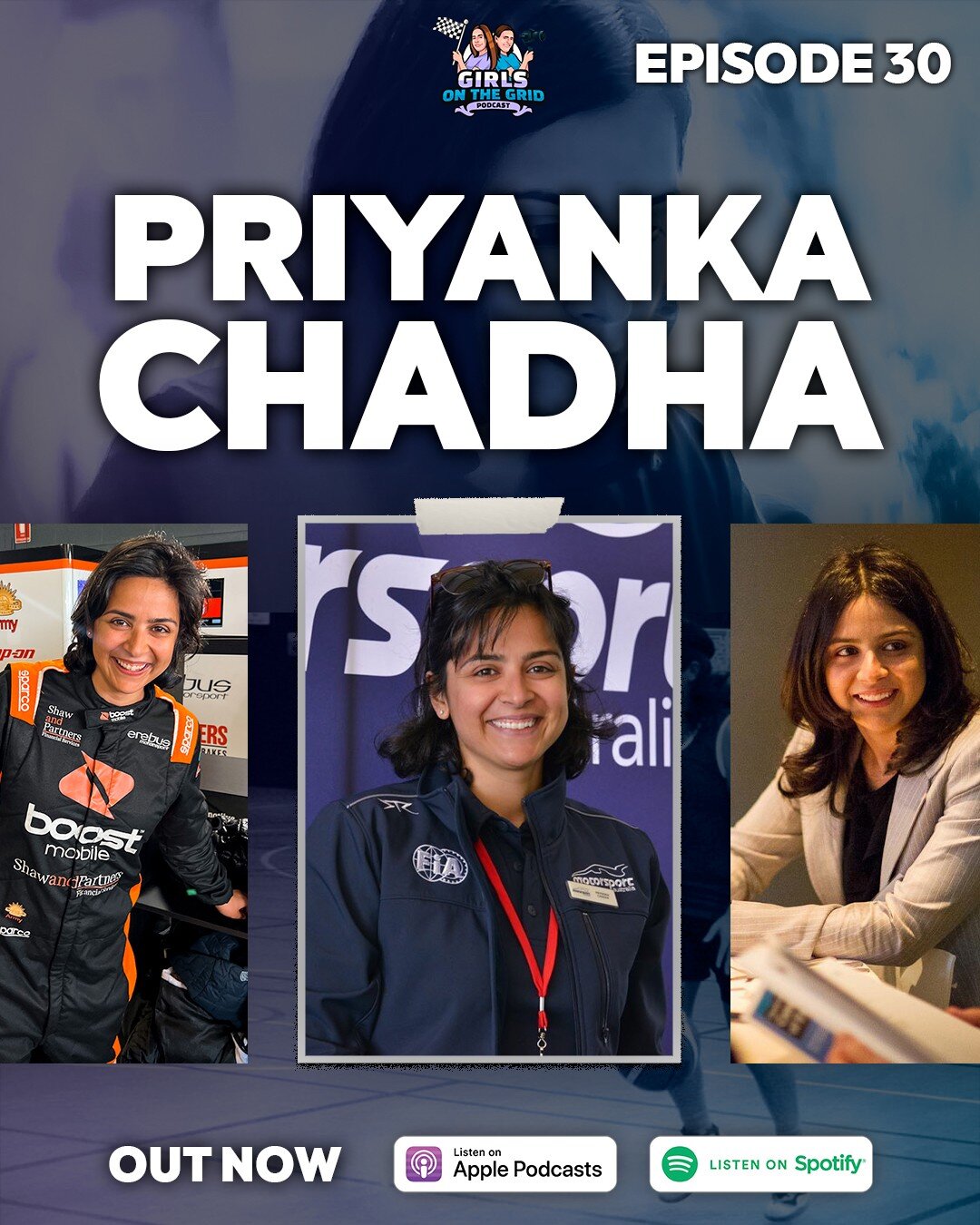 For episode 30, we speak to a lady who is doing incredible things for women in motorsport. Priyanka Chadha is the national participation lead at Motorsport Australia, and is responsible for organising and excepting on programs such as Girls On Track.