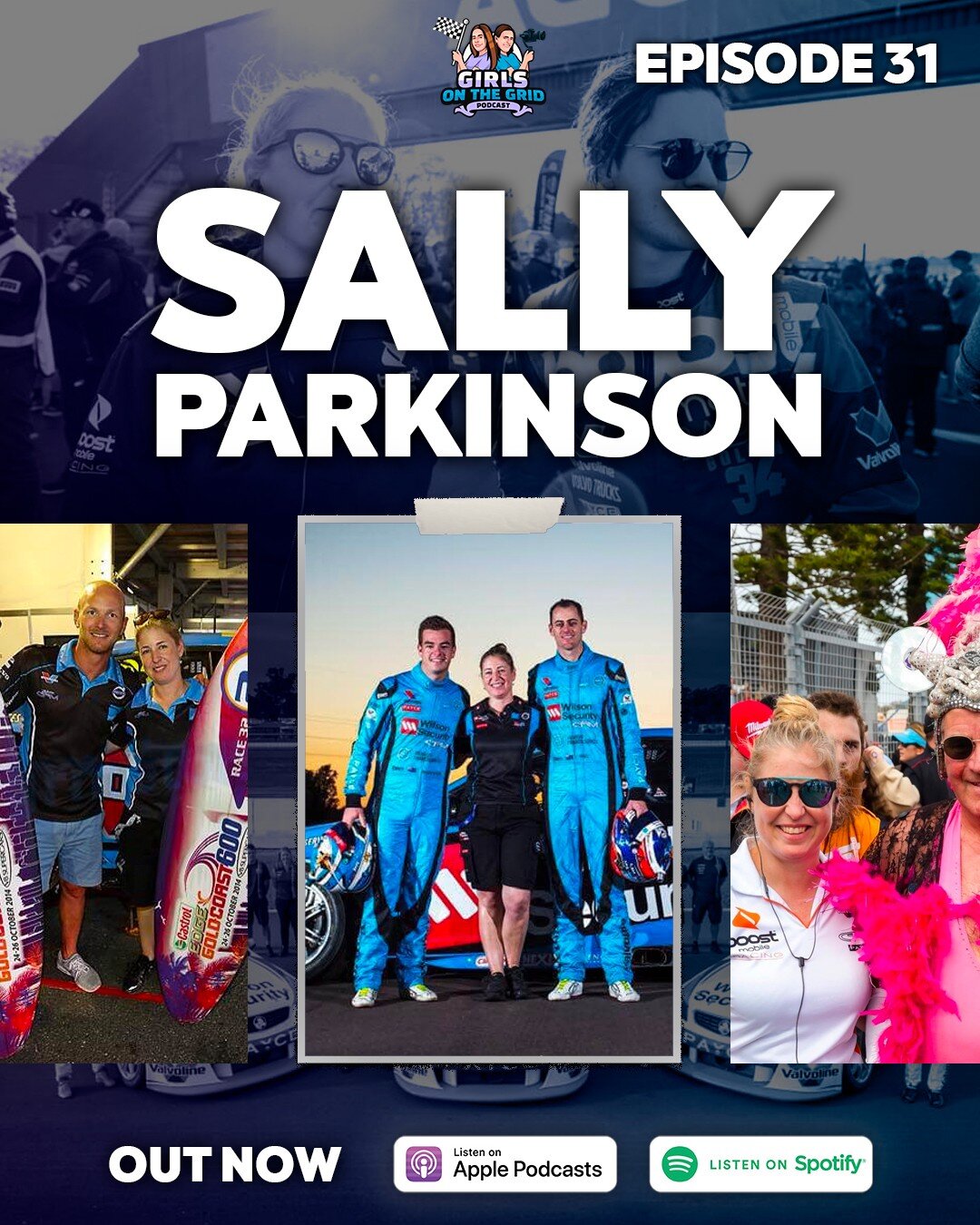 @sallyparkinson&rsquo;s love of motorsport started when he Dad used to race cars against her future boss, Garry Rogers! In 2009, she landed herself a job at Garry Rogers Motorsport, and she has never looked back. She was there for some huge moments, 
