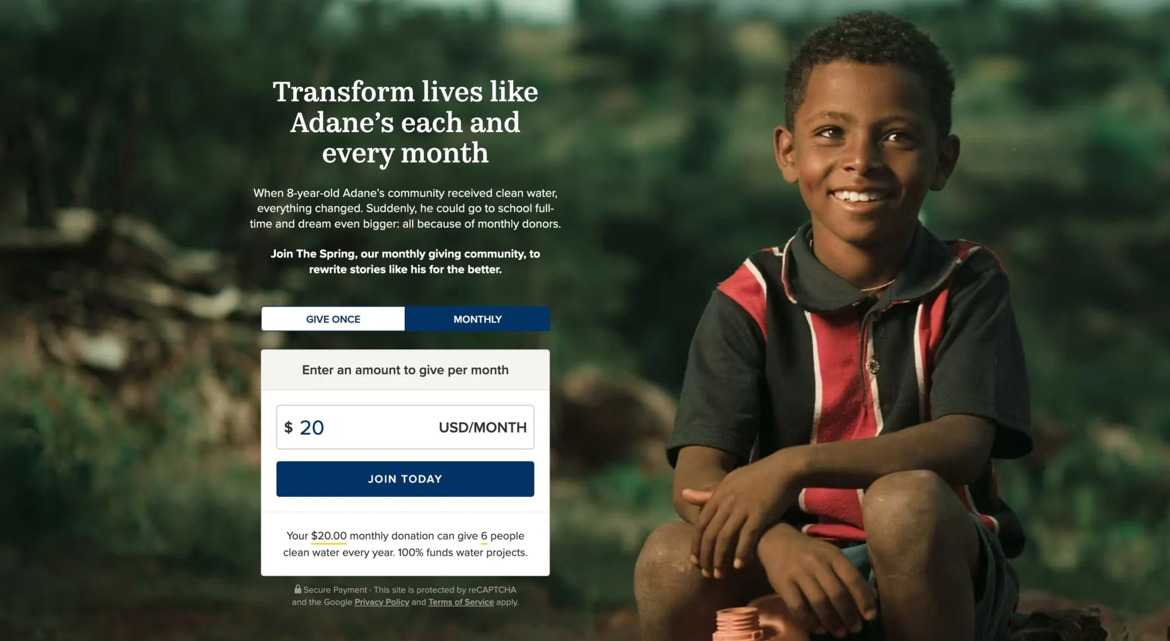 Landing Page: Spring Direct