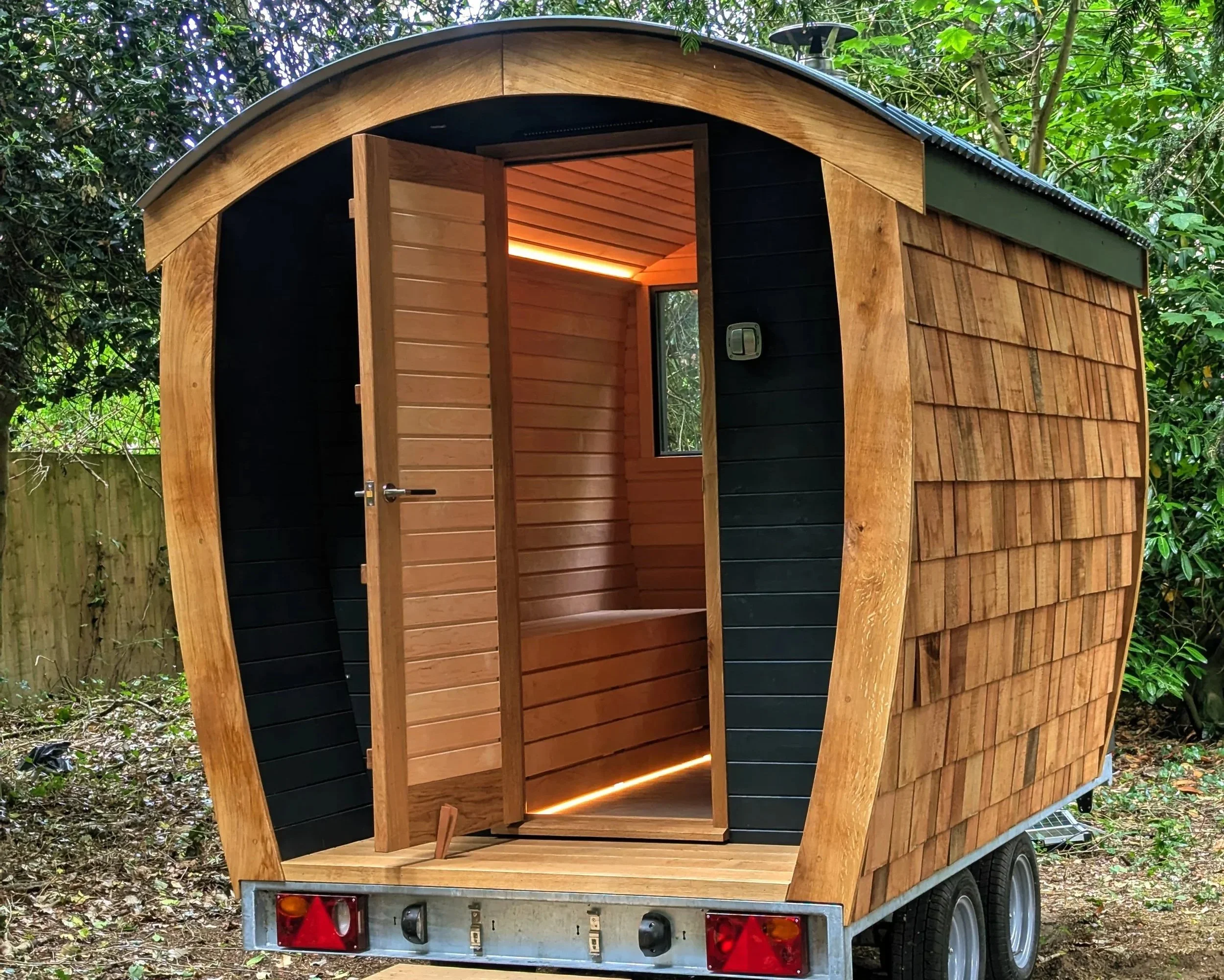 A mobile sauna 
