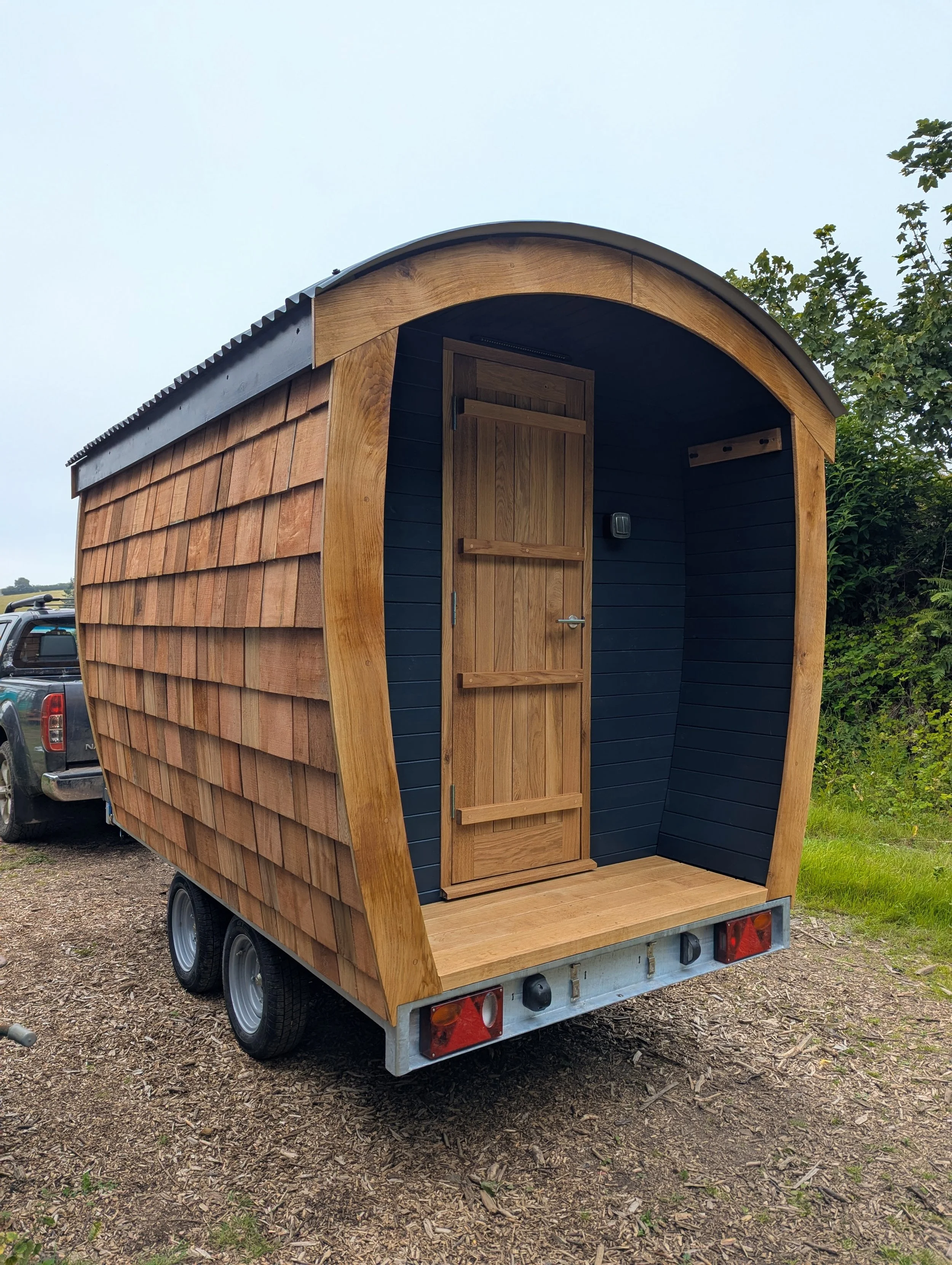 A mobile sauna on a trailer 