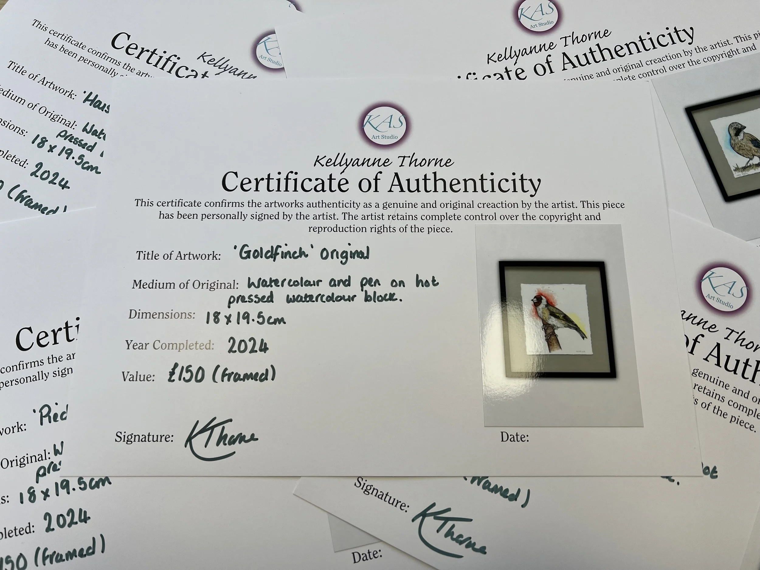November Musings; Certificates of Authenticity? Why and how?