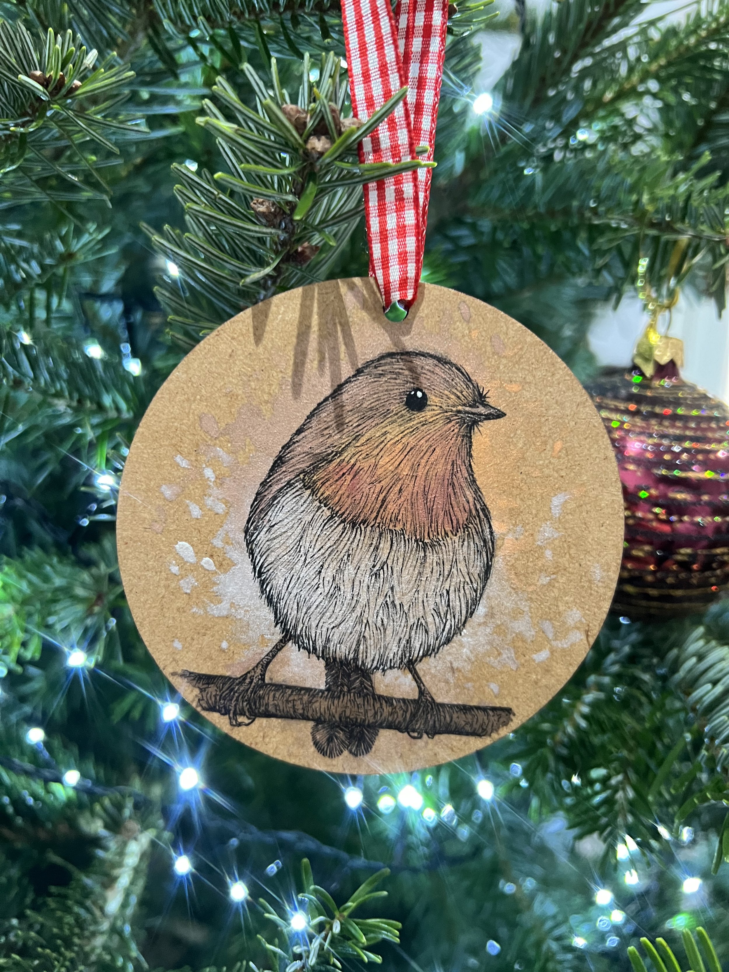 Robin on a Branch no.2