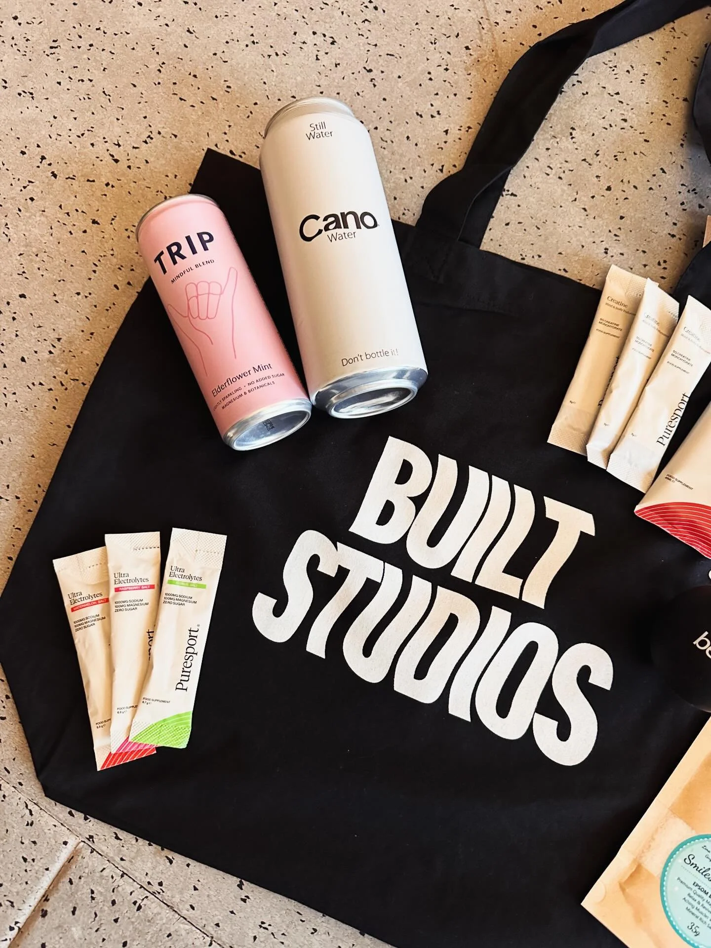 Our goodies 👀

Hit a milestone with us??? Baby girl - commitment &amp; hard work is rewarded in THIS studio 🔥

Just finished packing another 100 class milestone bag, filled with incredible bits aid in recovery &amp; performance. Supported by our hy