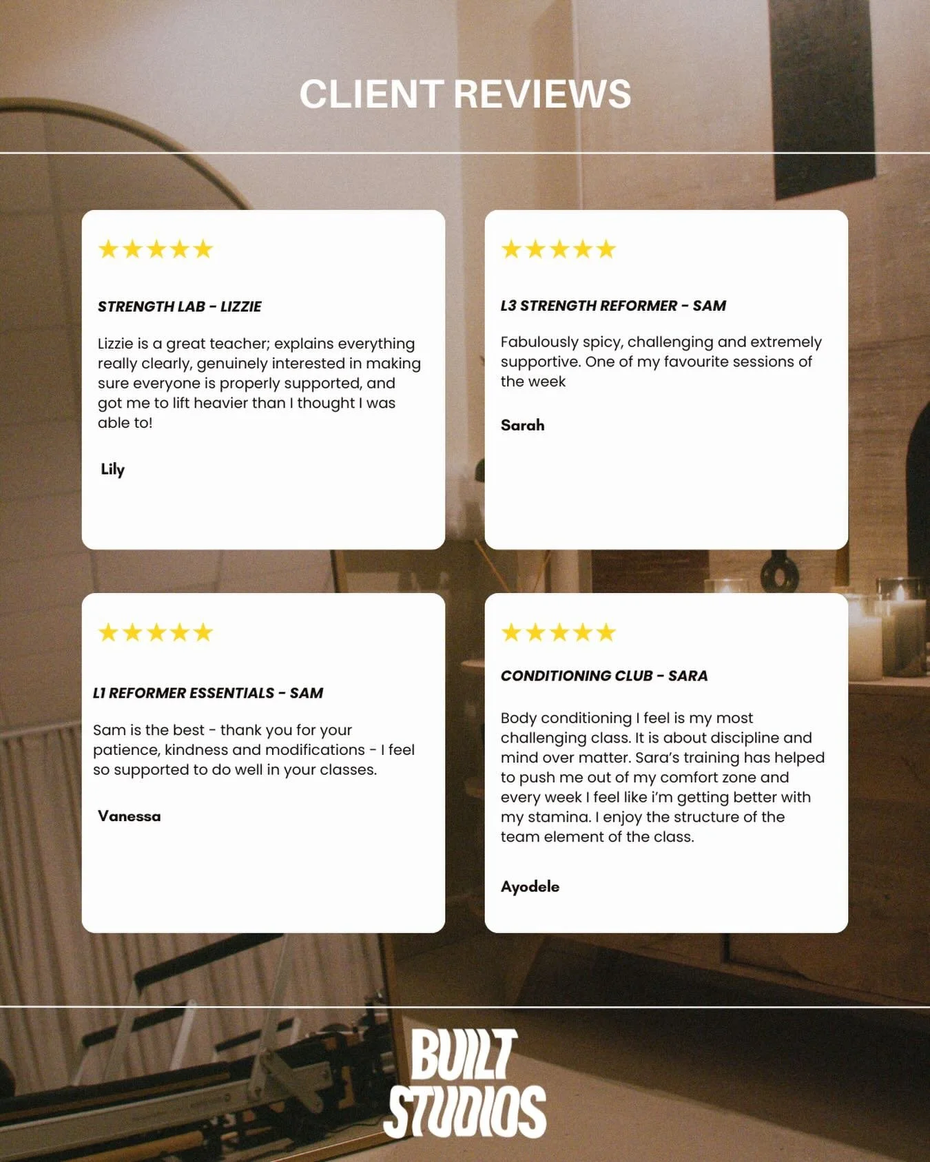 What our clients said in April 💛

Thank you for the love this month and thank you for trusting us with your training!