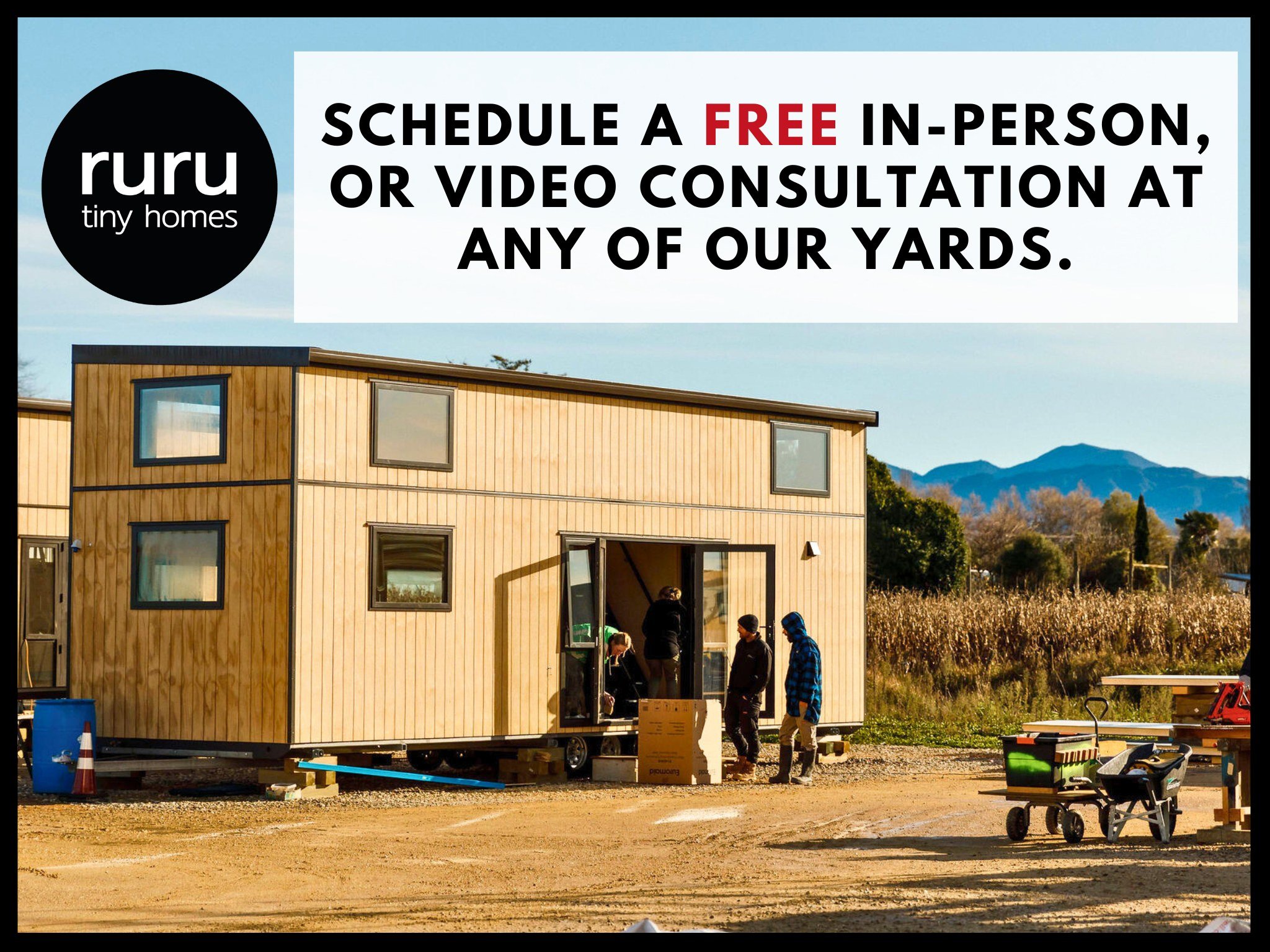 🏡 Interested in exploring the world of tiny homes with Ruru? 🏡

Schedule a one-on-one consultation to discuss all things tiny homes, including FREE COUNCIL GUIDANCE, and find the perfect option just for you! Whether you're dreaming of downsizing, e