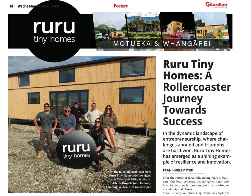 🎉 Today, we're thrilled to be featured in The Guardian newspaper! 📰 Take a moment to dive into the roller coaster journey of our tiny home company, from the beginning until now!

To read the full article, please visit our website's &quot;media&quot