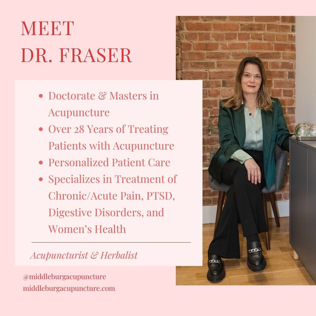 Meet Dr. Kathleen Fraser, Middleburg Acupuncture &amp; Apothecary&rsquo;s premier acupuncturist! Dr. Fraser has been practicing acupuncture since 1996 and has developed a personalized treatment approach for patients young and old ☯

Having studied in