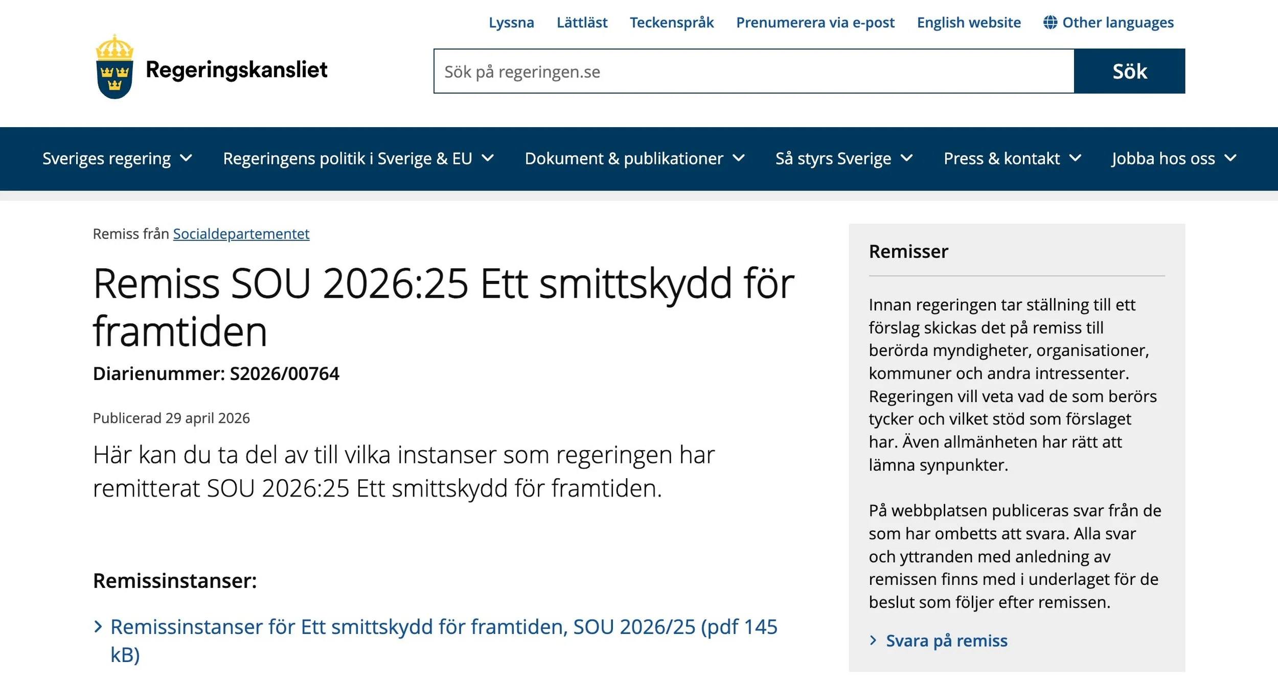 Remiss: Öka tillgången till peer-support genom den nya smittskyddslagen