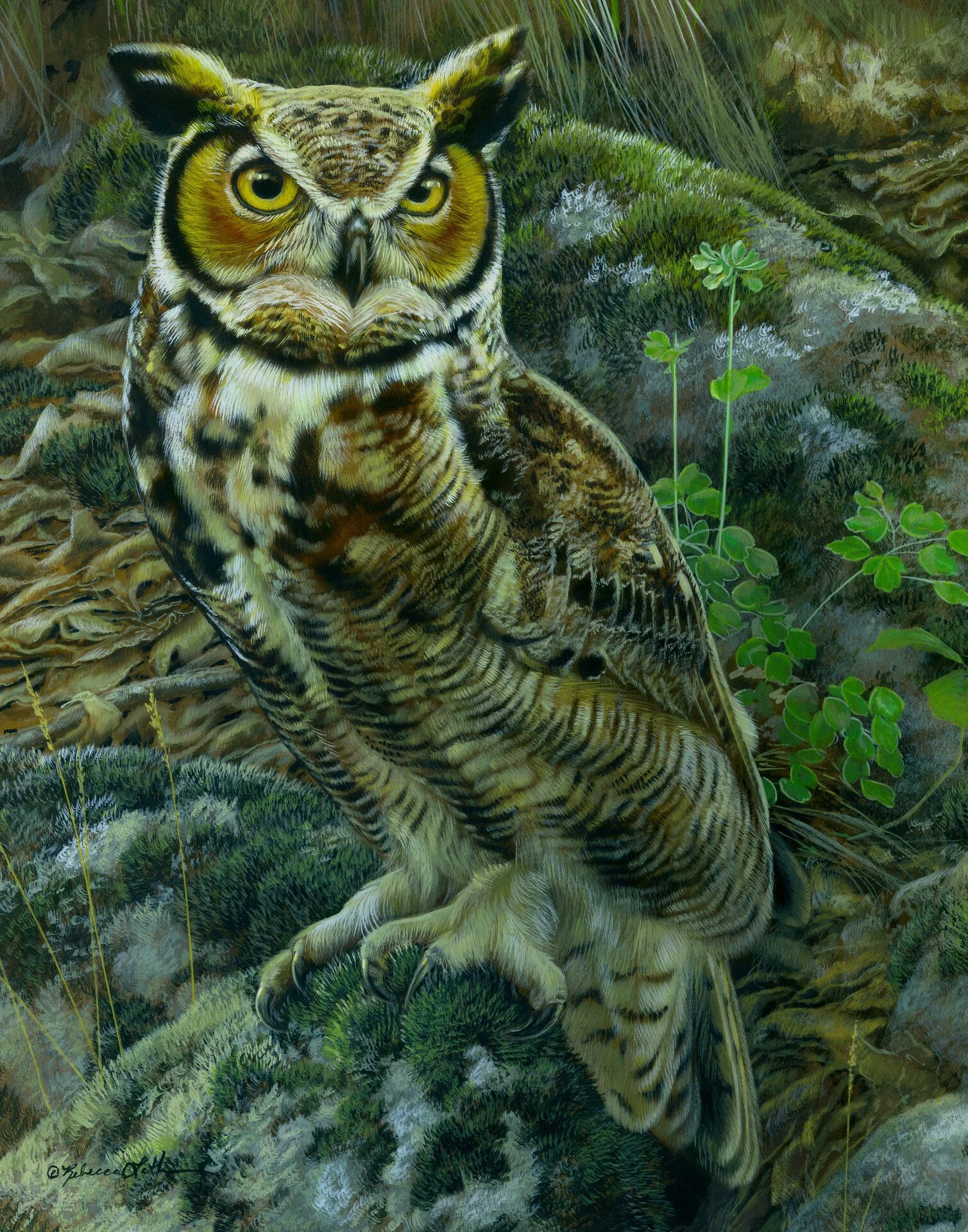 Rebecca Lantham - Between Seasons-Great Horned Owl