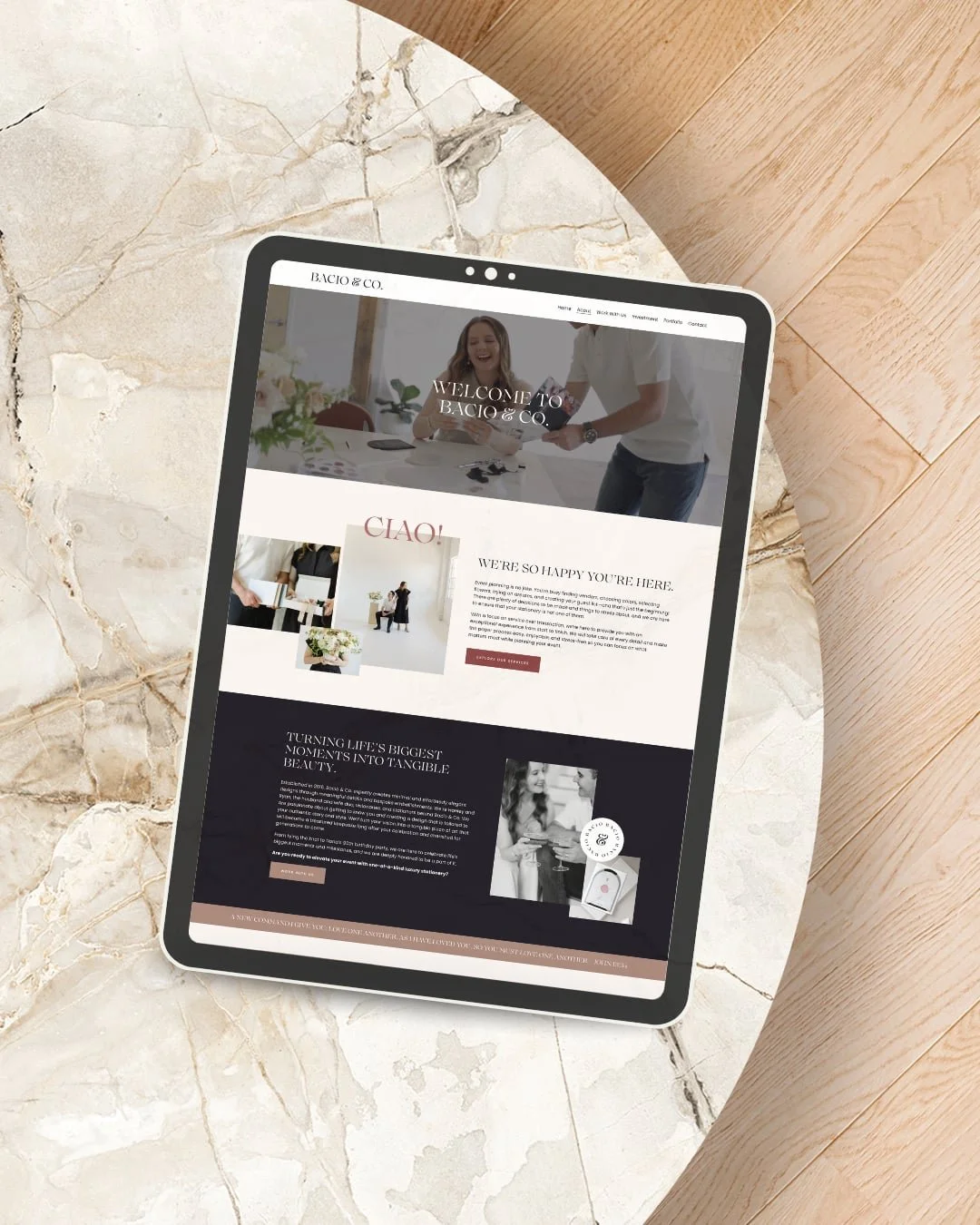 Bacio & Co Wedding Stationery Brand & Website Designed by Amari Creative 1.jpg