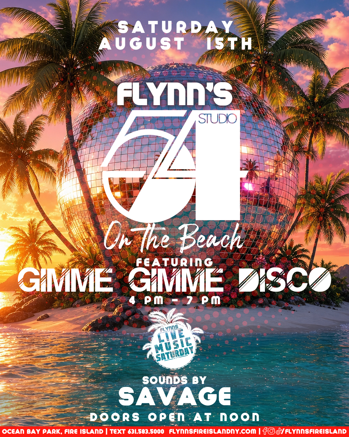 Saturday Live Music Series – Studio 54 Edition