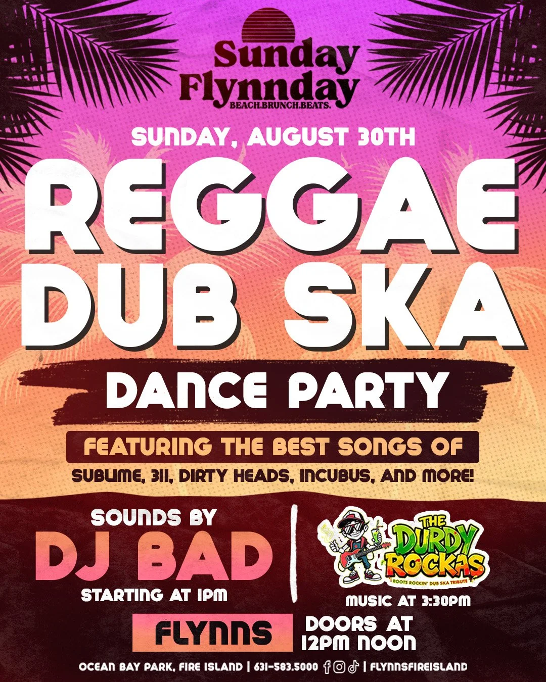 CALIFORNIA REGGAE, DUB, SKA SUNDAY FLYNN-DAY