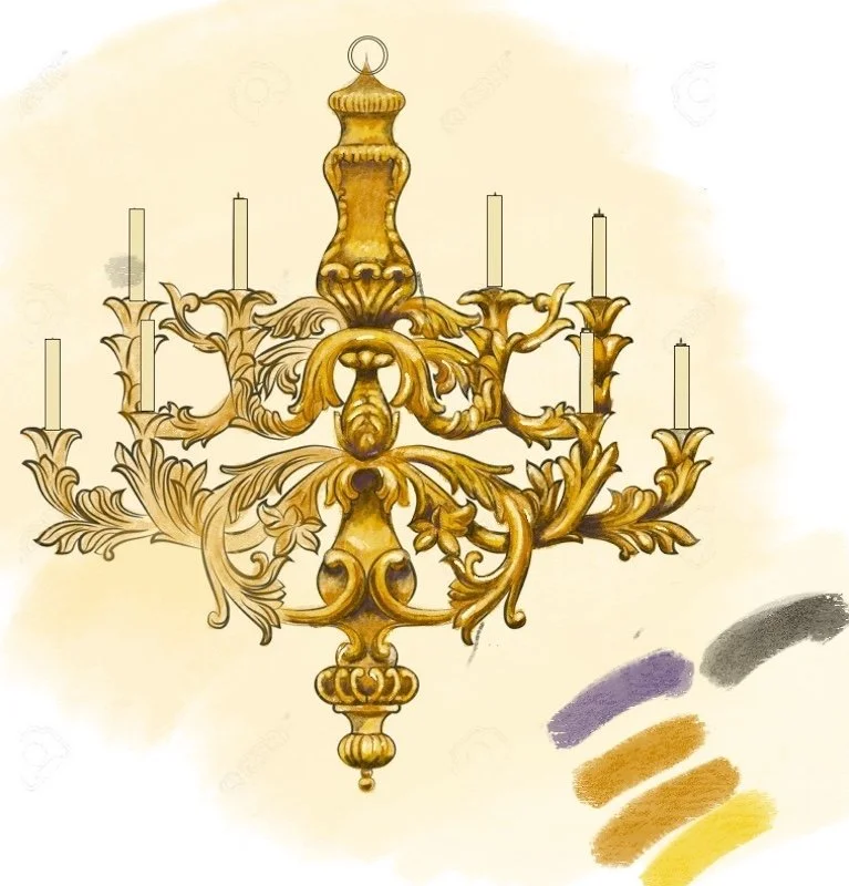 Chandelier Rendering (Procreate)